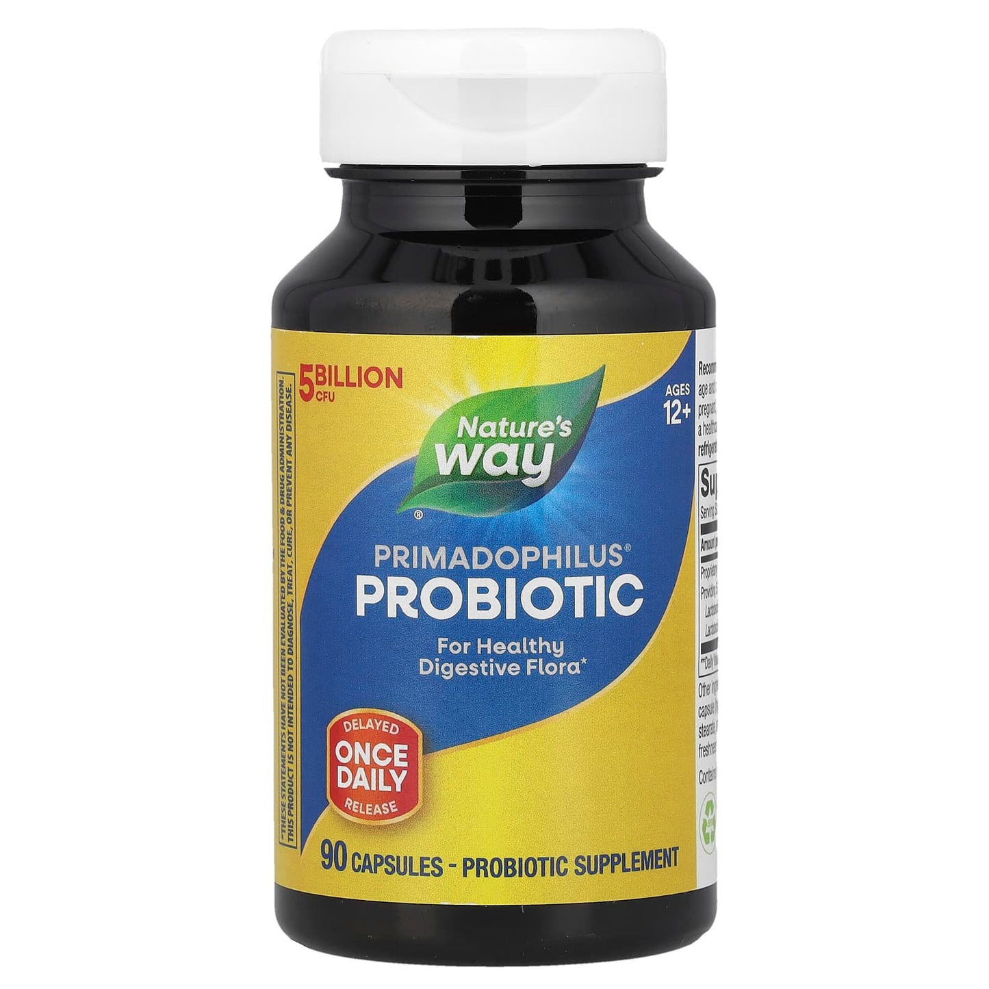 Nature's Way, Primadophilus® Probiotic, Ages 12+, 5 Billion CFU, 90 Capsules - Image 1
