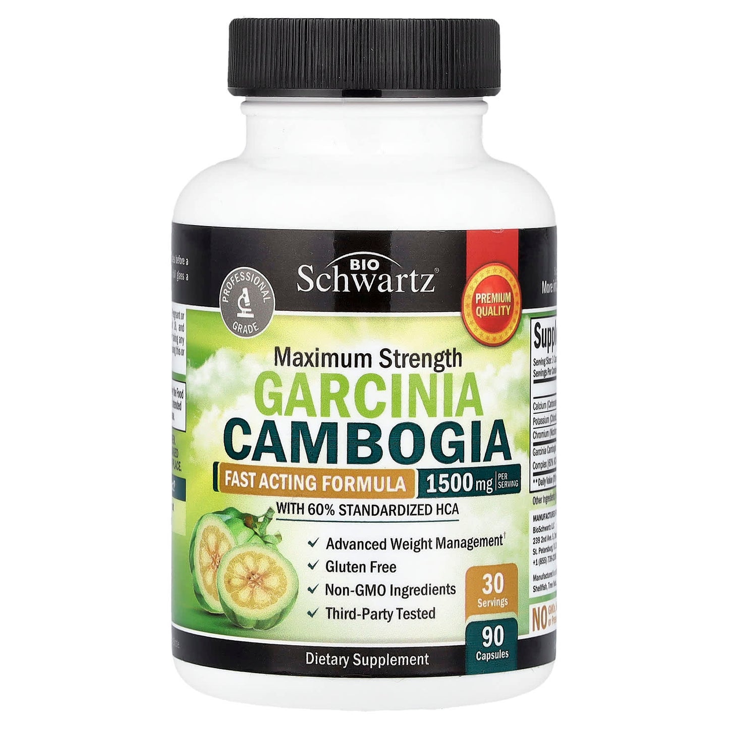 Max Strength Garcinia Cambogia Supplement - 90 Capsules - Image 1