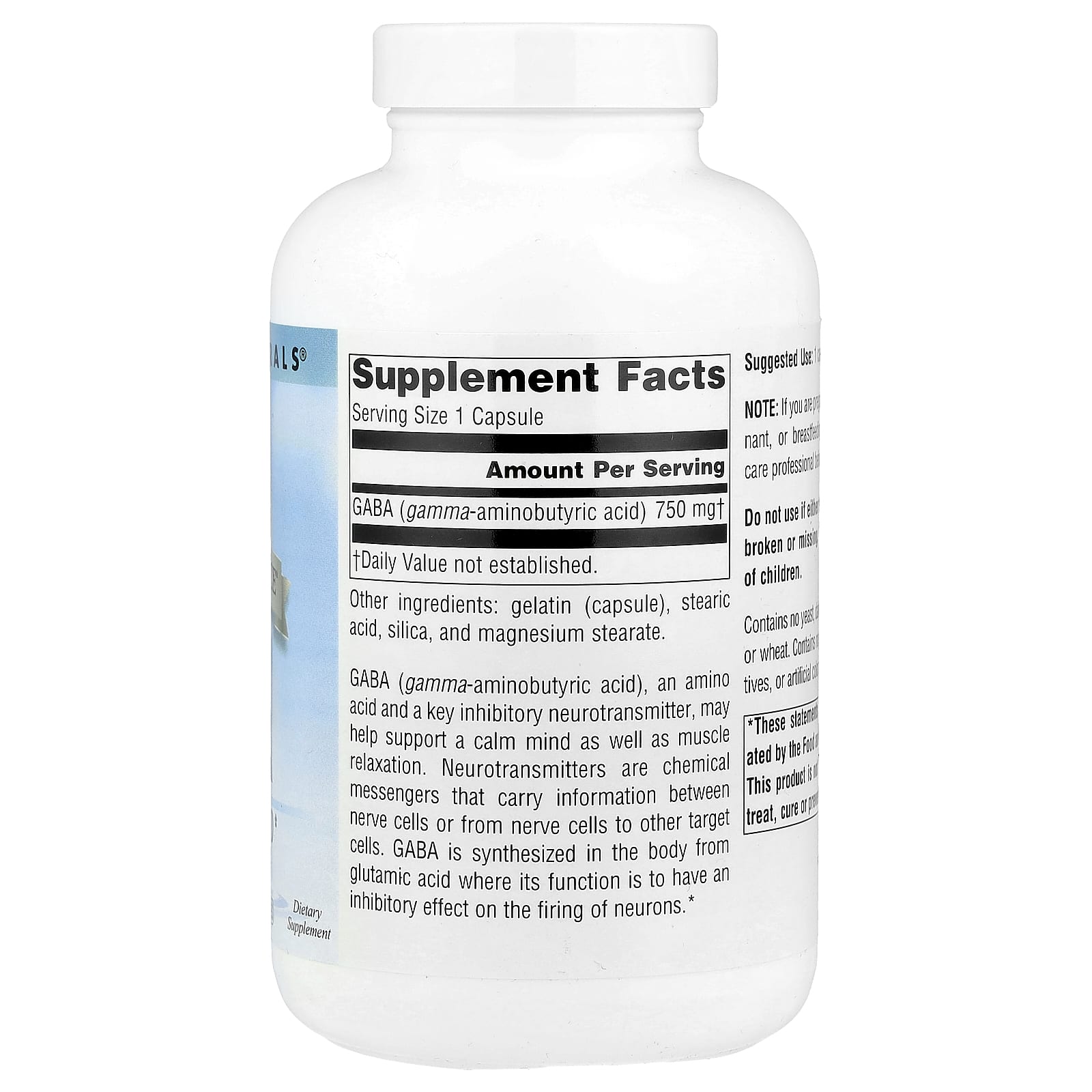 Source Naturals, Serene Science®, GABA, 750 mg, 180 Capsules - Image 2