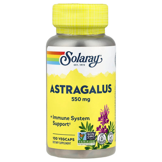 Solaray, Astragalus, 550 mg, 100 VegCaps - Image 1