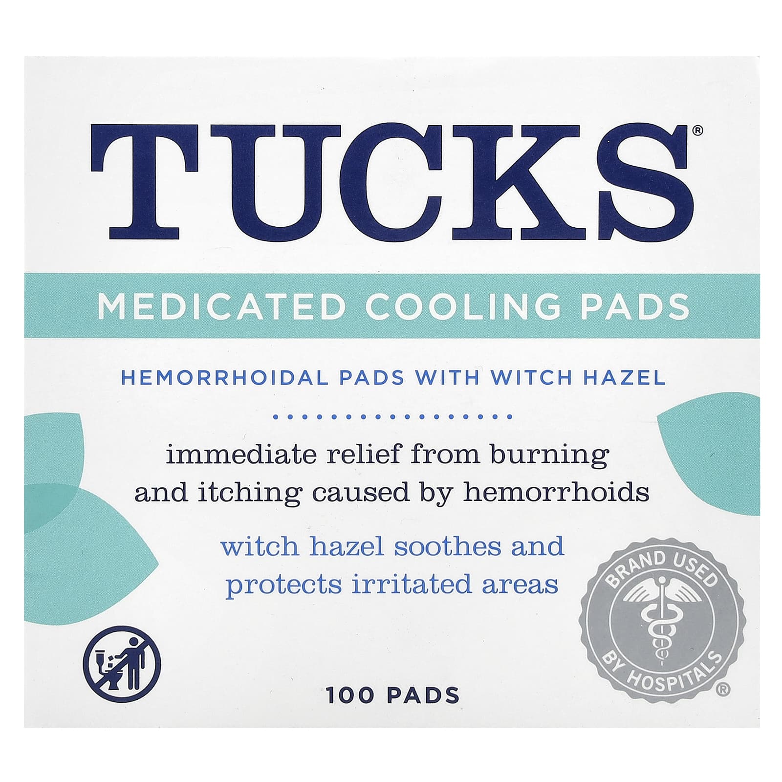 Tucks, Medicated Cooling Pads, 100 Pads - Image 2