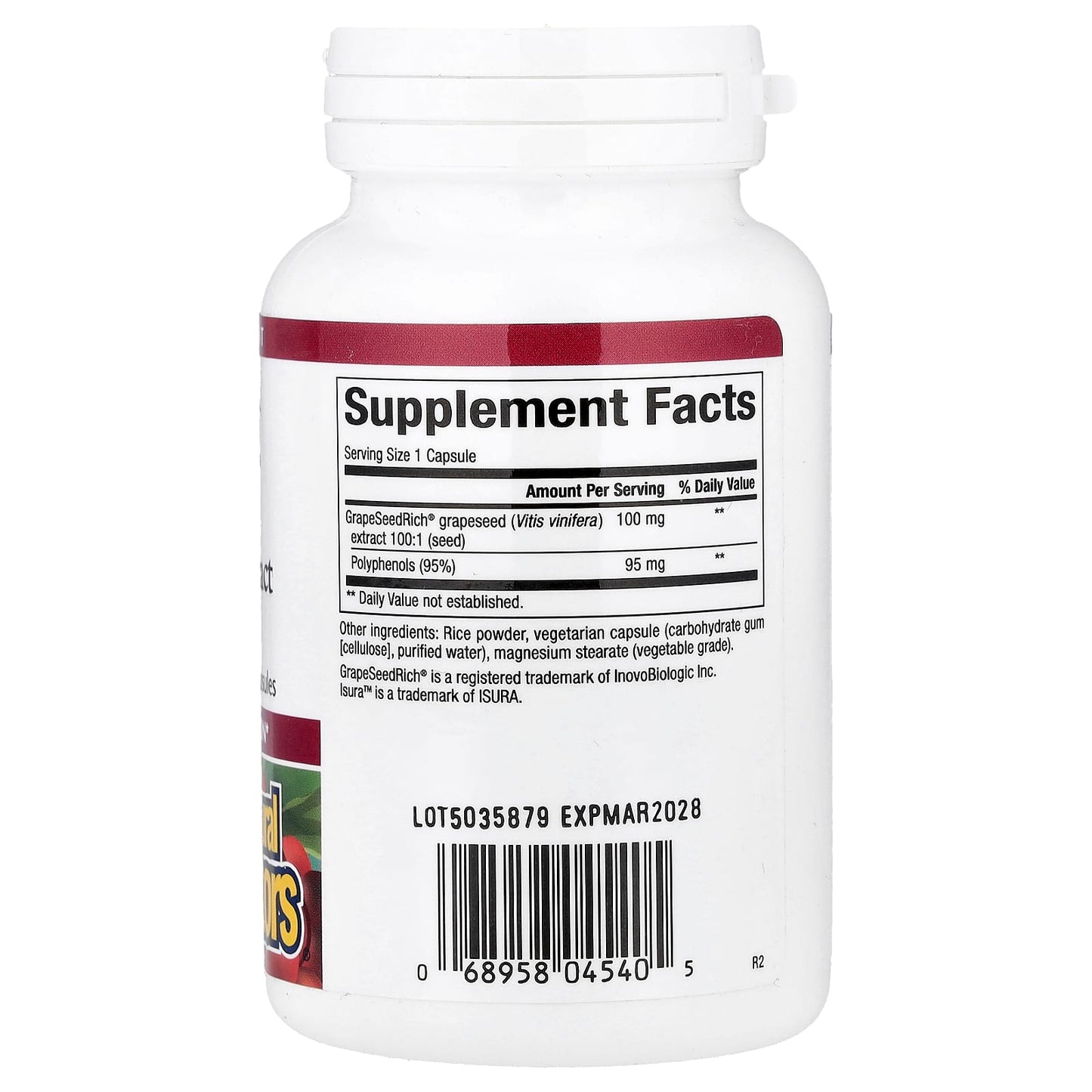 Natural Factors, GrapeSeedRich®, Grape Seed Extract, 100 mg, 120 Vegetarian Capsules - Image 2