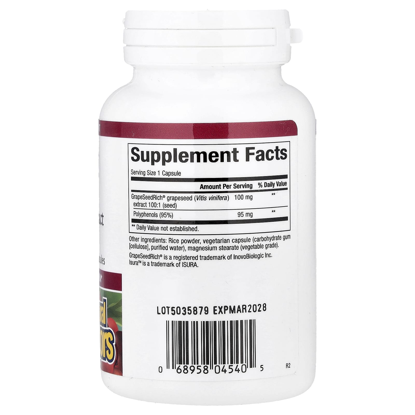 Natural Factors, GrapeSeedRich®, Grape Seed Extract, 100 mg, 120 Vegetarian Capsules - Image 2