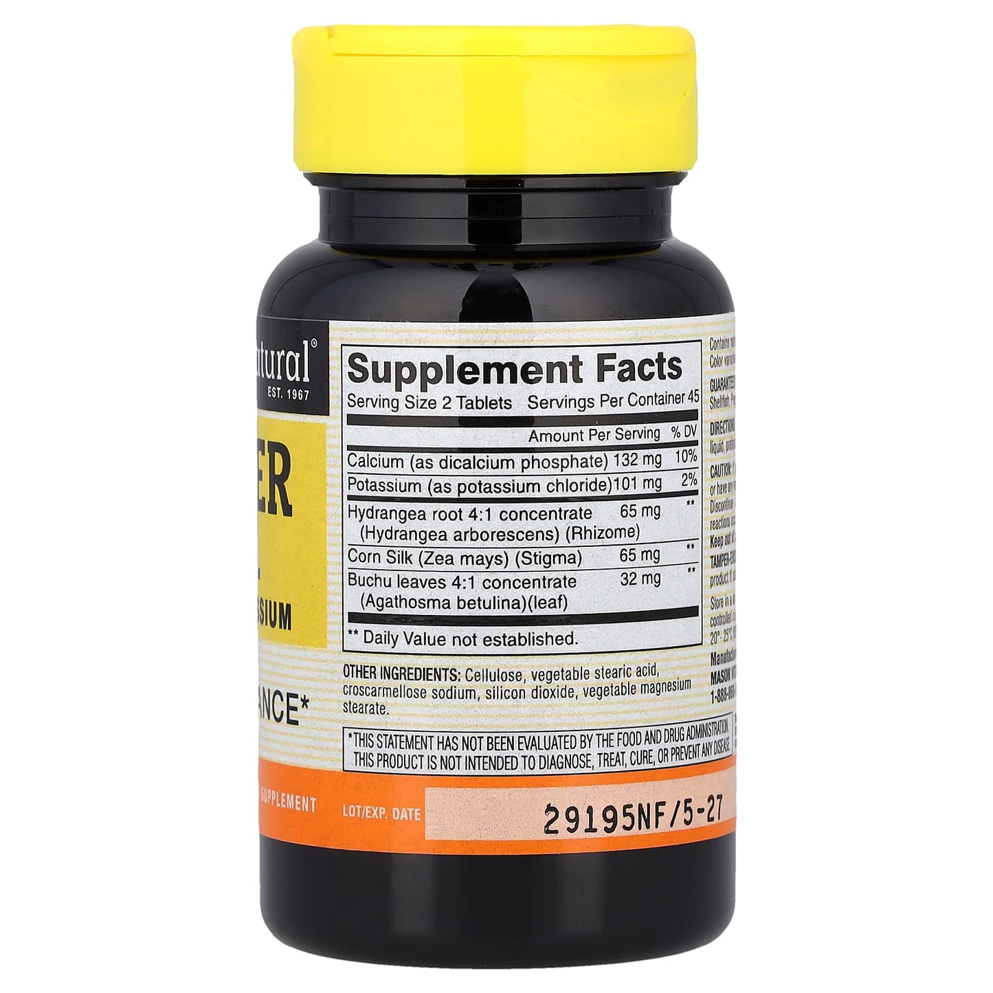 Mason Natural, Water Pill with Potassium, 90 Tablets - Image 2