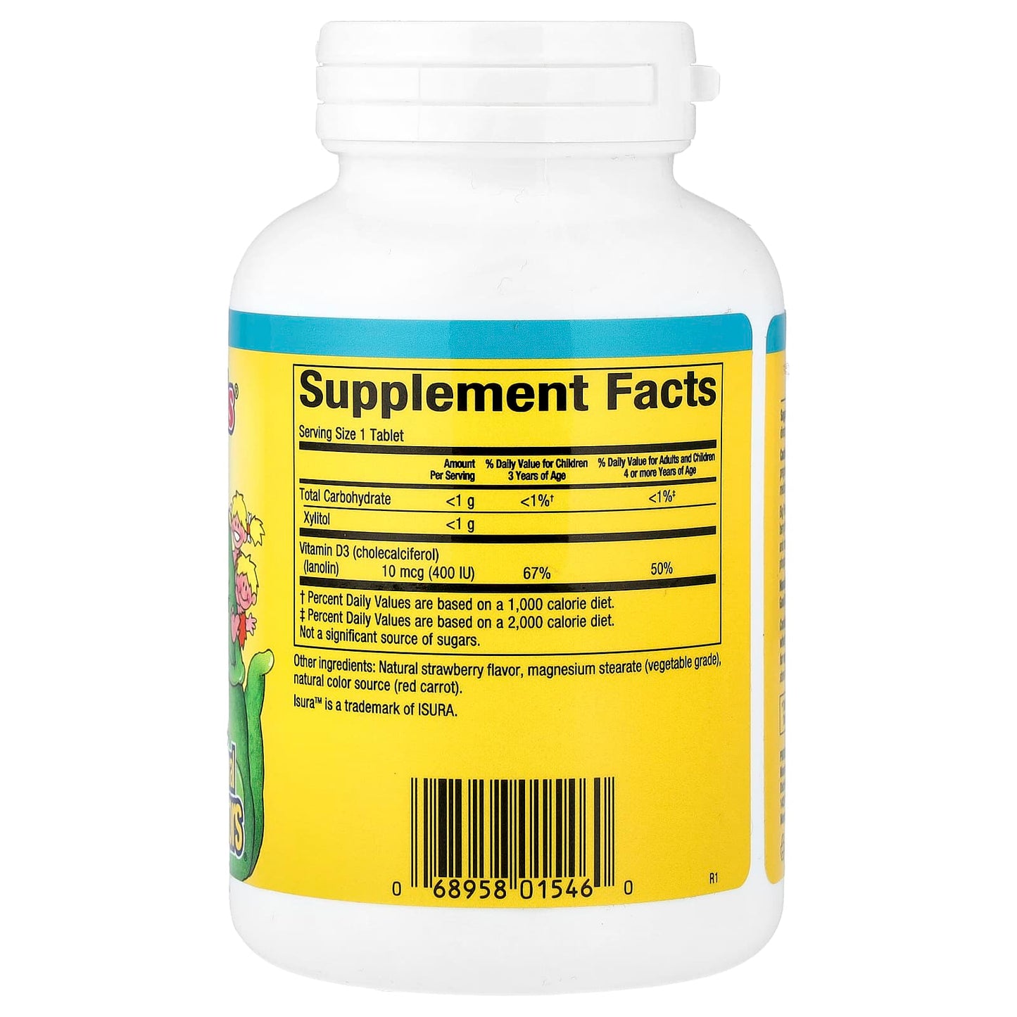 Natural Factors, Big Friends®, Chewable Vitamin D3, Berry Bunch, 10 mcg (400 IU), 250 Chewable Tablets - Image 2