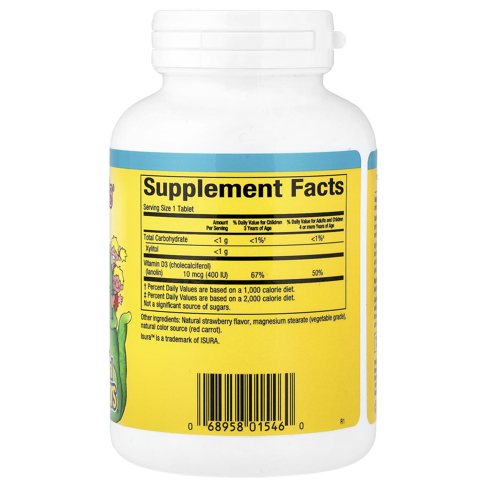 Natural Factors, Big Friends®, Chewable Vitamin D3, Berry Bunch, 10 mcg (400 IU), 250 Chewable Tablets - Image 2