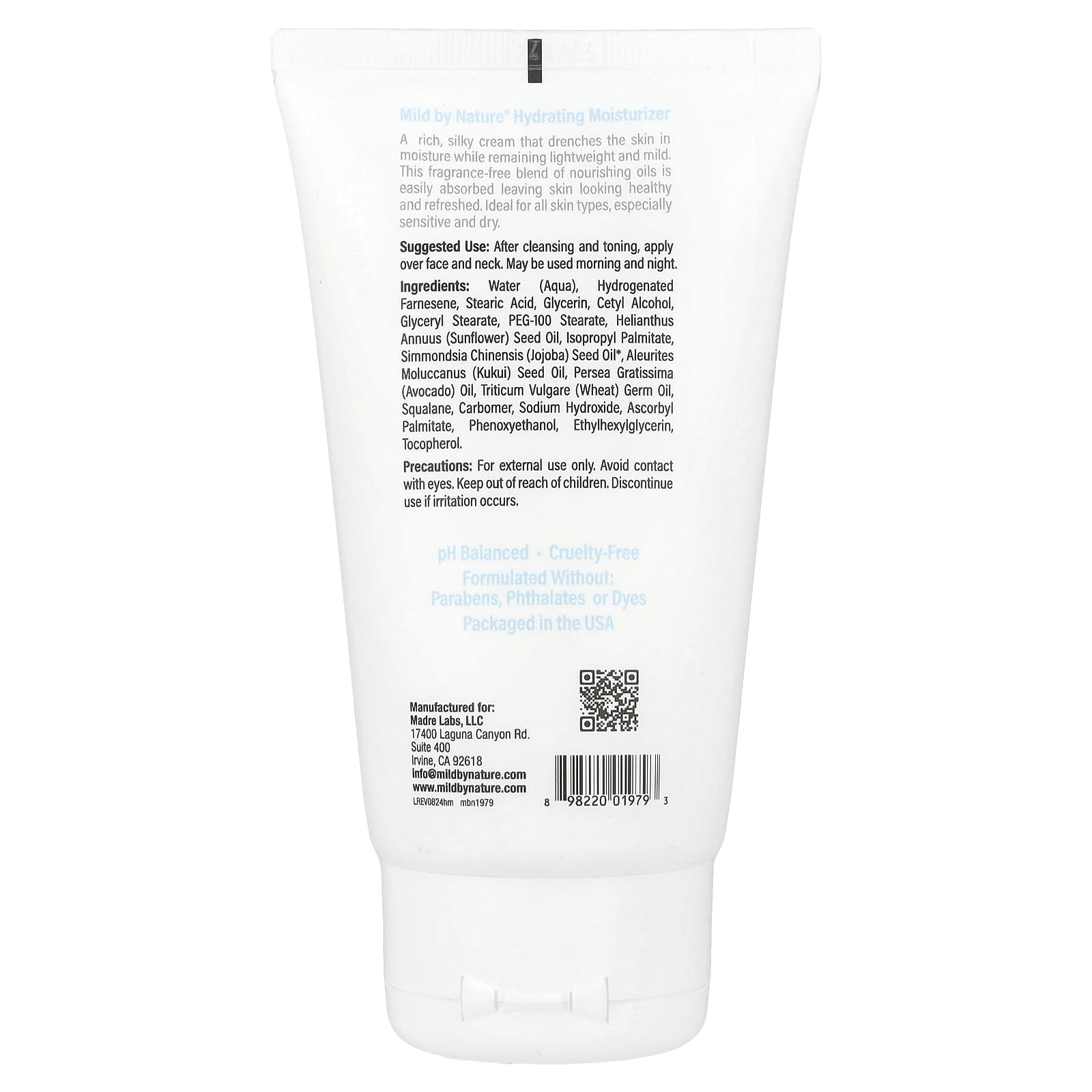 Natural Hydration for All Skin Types | Mild By Nature 4.5 fl oz - Image 2