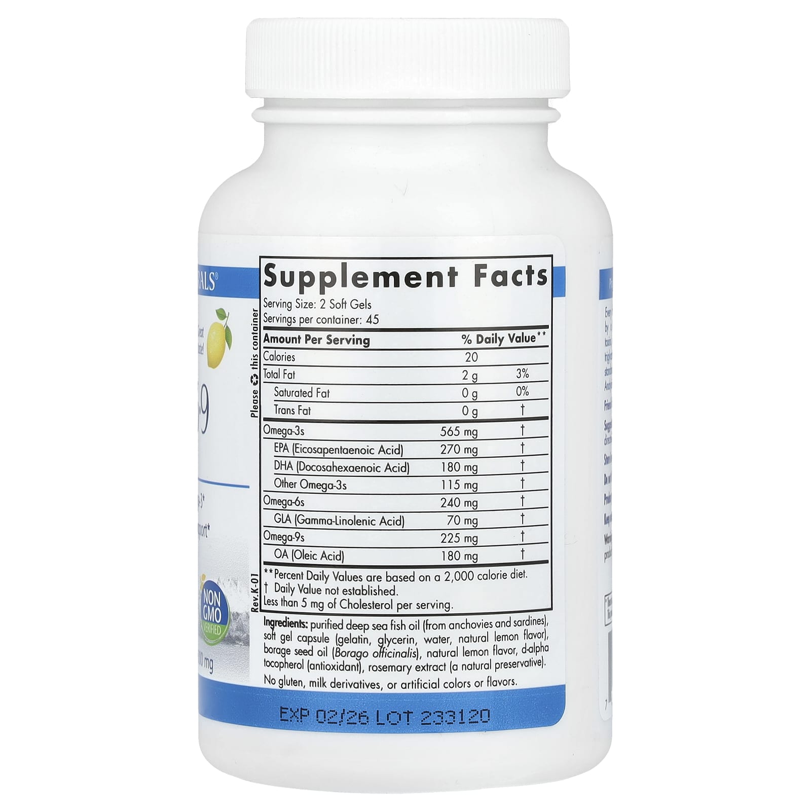 Nordic Naturals, ProEFA-3-6-9, Lemon, 1,000 mg, 90 Soft Gels - Image 2