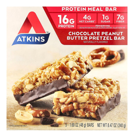 Chocolate Peanut Butter Pretzel Atkins Protein Bars 16g Protein - Image 1