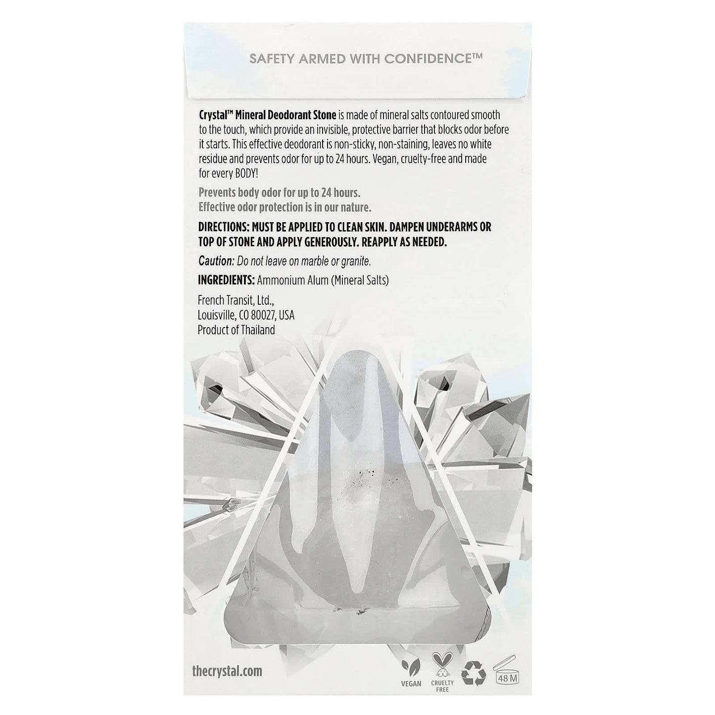 Natural 24-Hour Deodorant Protection with Crystal Mineral Deodorant Stone - Image 2