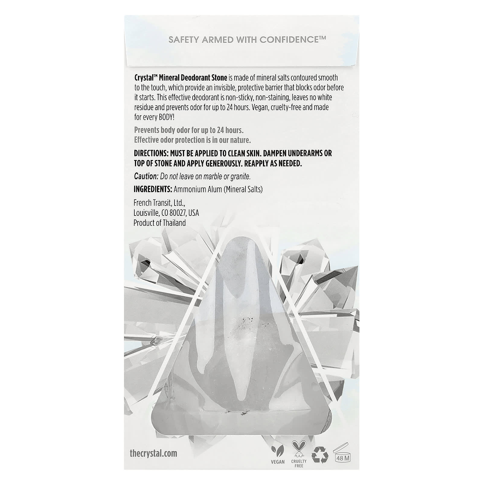 Natural 24-Hour Deodorant Protection with Crystal Mineral Deodorant Stone - Image 2