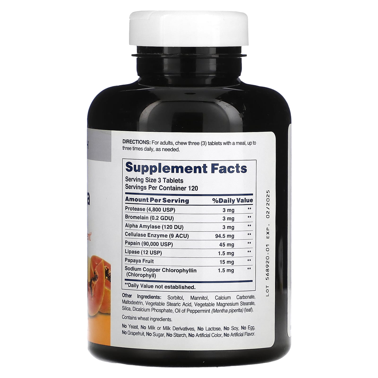 American Health Papaya Enzyme Plus, 360 Chewable Digestive Tablets - Image 2