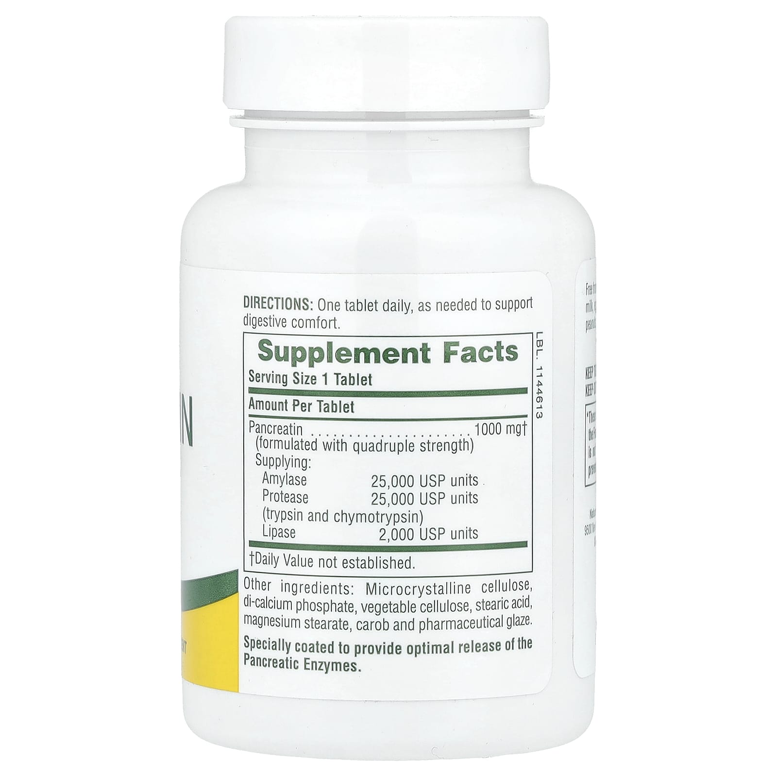 NaturesPlus, Pancreatin, 1,000 mg, 60 Tablets - Image 2
