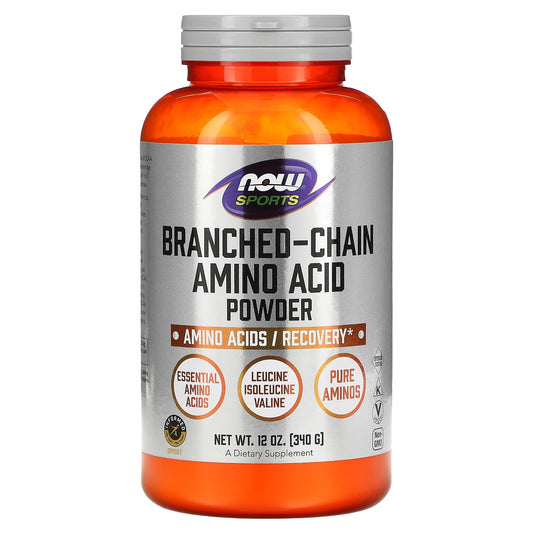 NOW Foods, Sports, Branched-Chain Amino Acid Powder, 12 oz (340 g) - Image 1