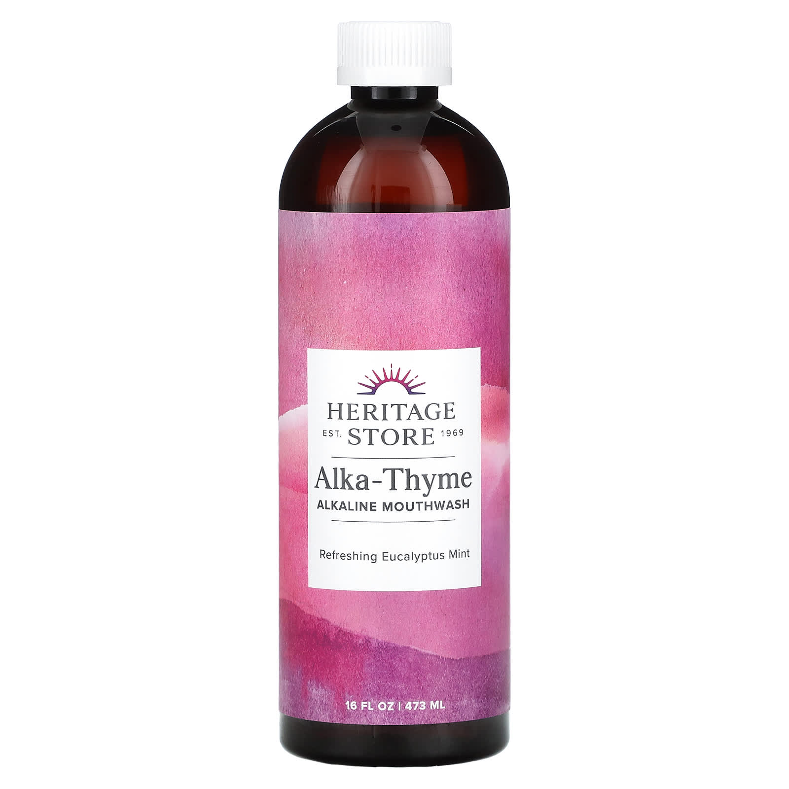 Heritage Store Alkaline Mouthwash with Refreshing Eucalyptus Mint, 16 fl oz - Image 1