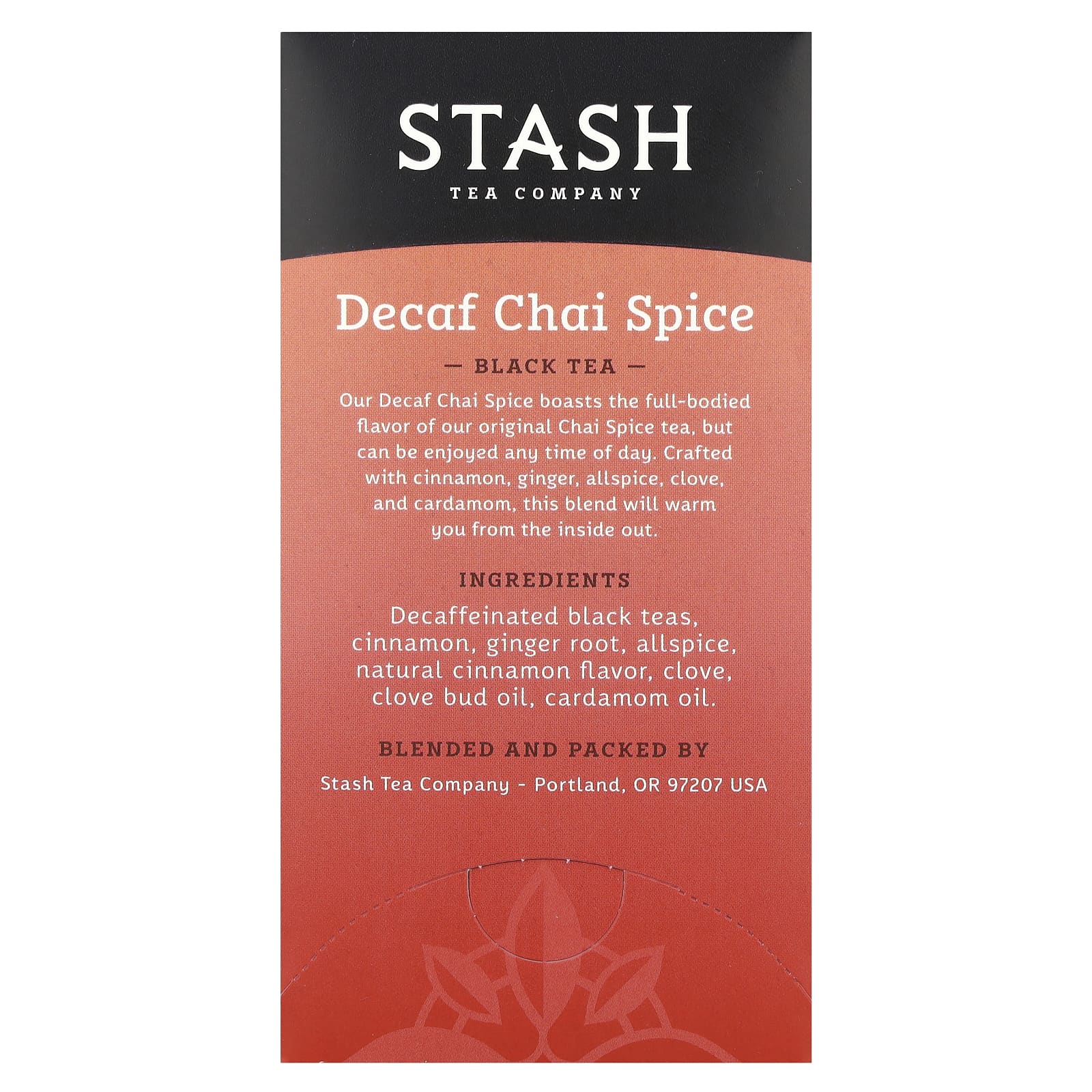 Stash Tea, Black Tea, Decaf Chai Spice, 18 Tea Bags, 1.1 oz (33 g) - Image 2