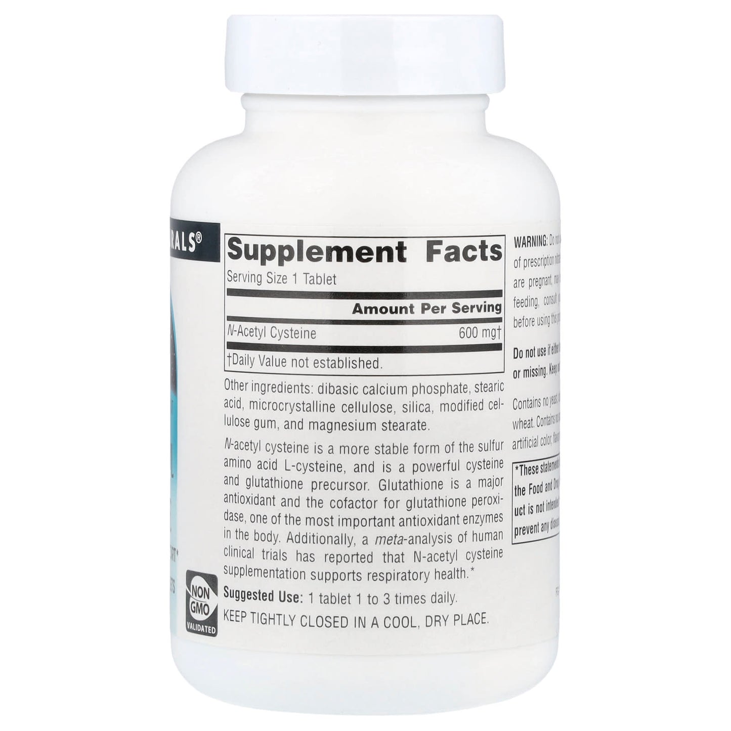 Source Naturals, N-Acetyl Cysteine, 600 mg, 120 Tablets - Image 2