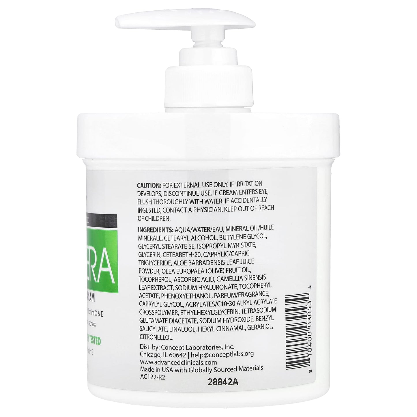 Soothe and Recover with Advanced Clinicals Aloe Vera Cream, 16 oz - Image 2