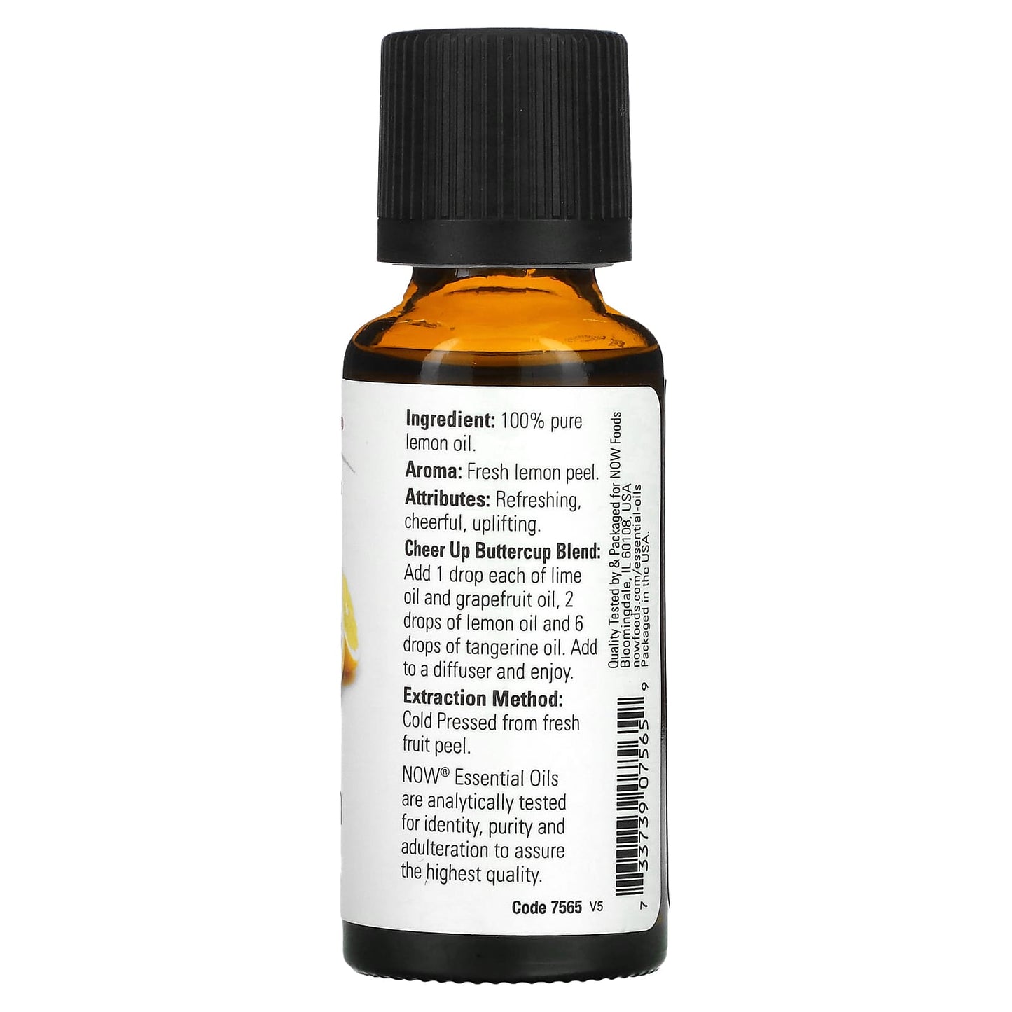 NOW Foods, Essential Oils, Lemon, 1 fl oz (30 ml) - Image 2