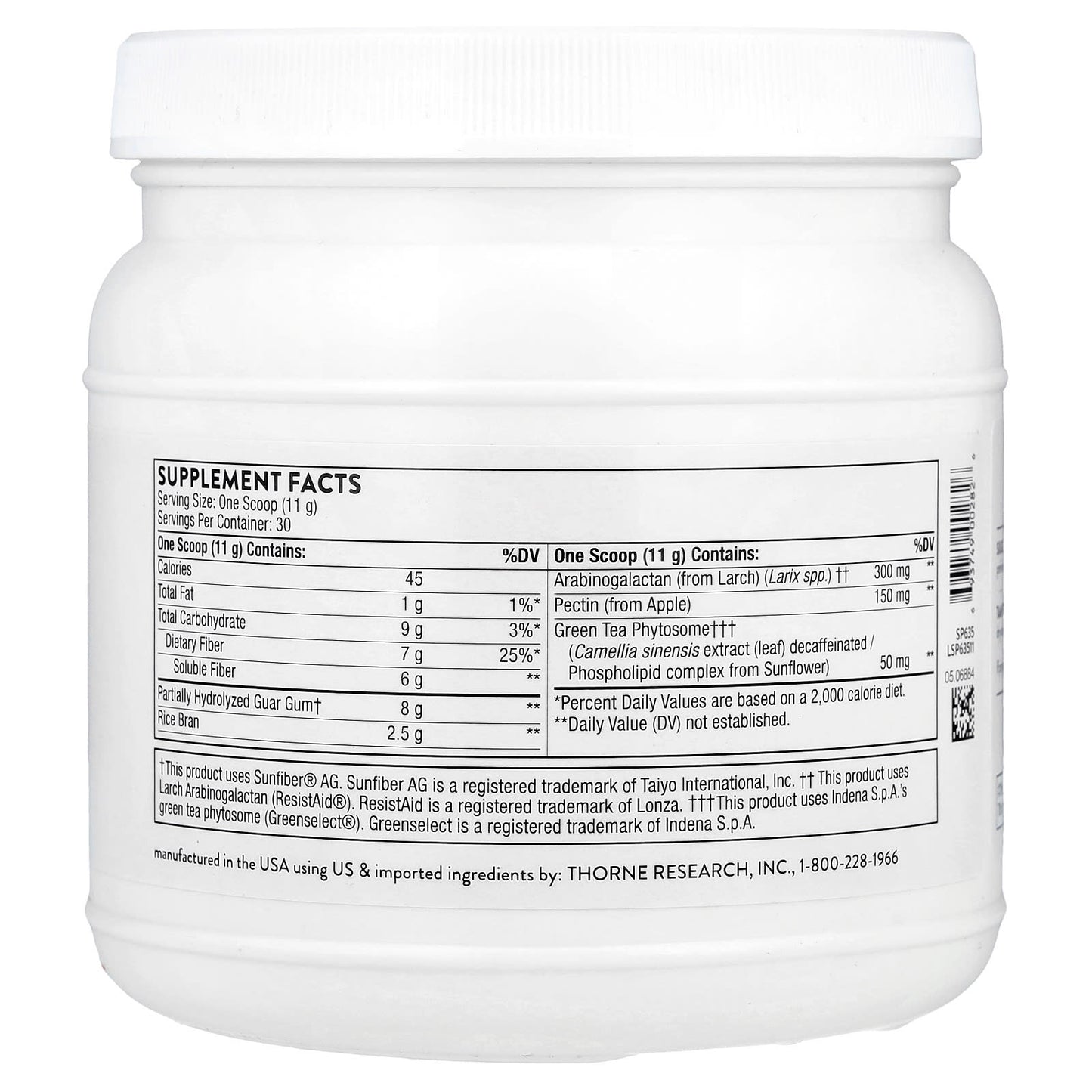 Thorne, FiberMend® Prebiotic, 11.6 oz (330 g) - Image 2