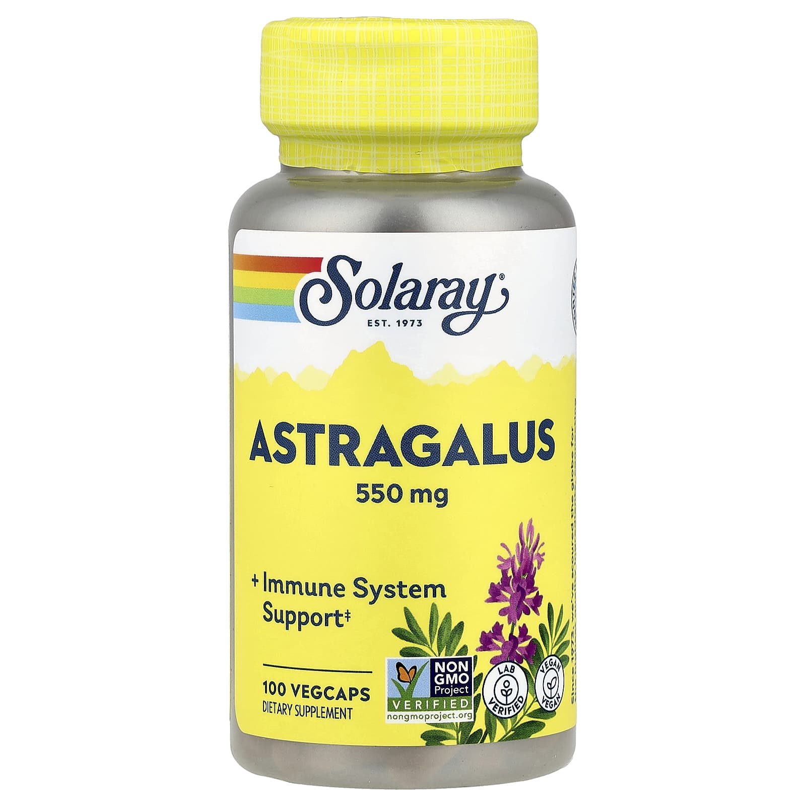 Solaray, Astragalus, 550 mg, 100 VegCaps - Image 1