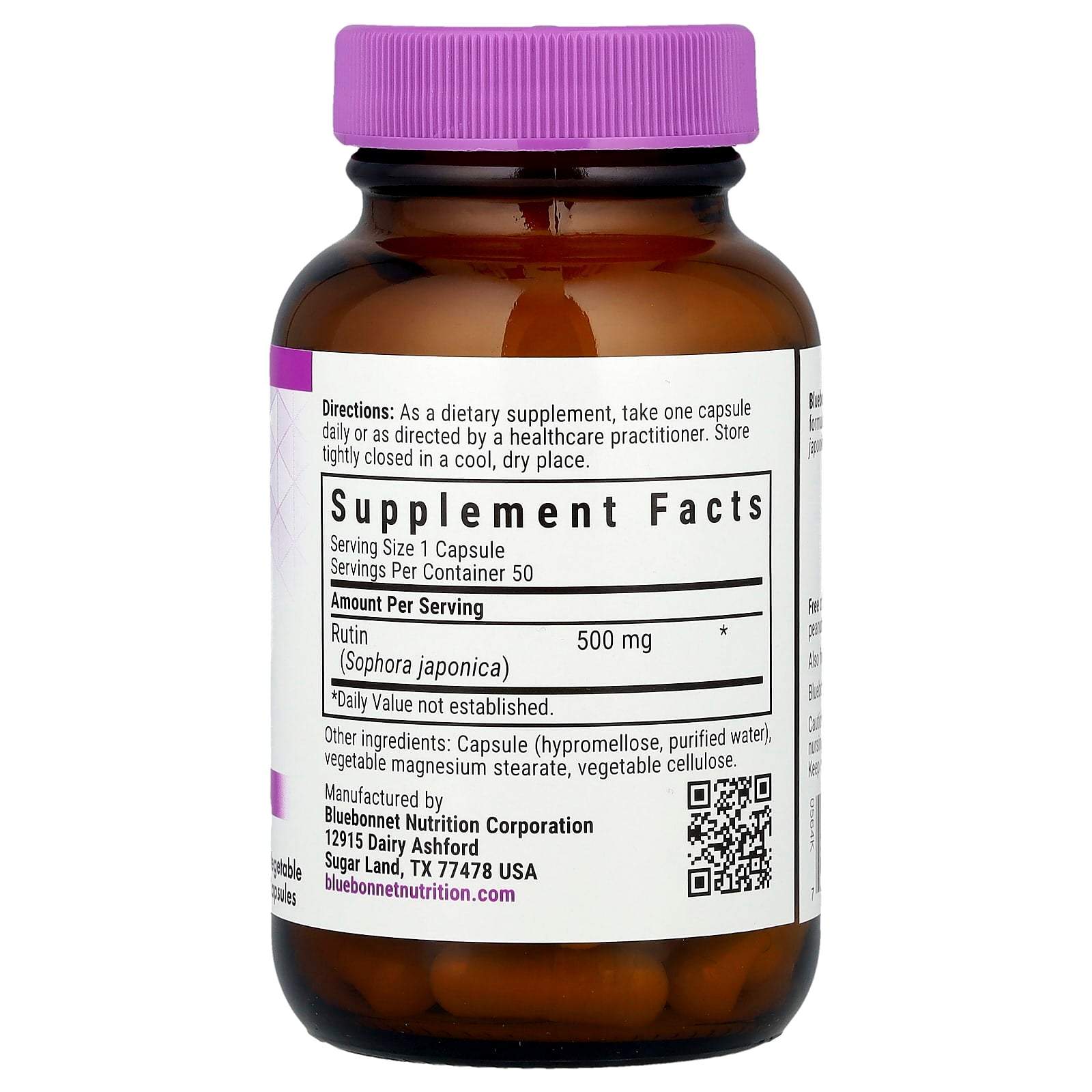 Bluebonnet Nutrition Rutin 500mg - Vascular Strength Supplement - Image 2