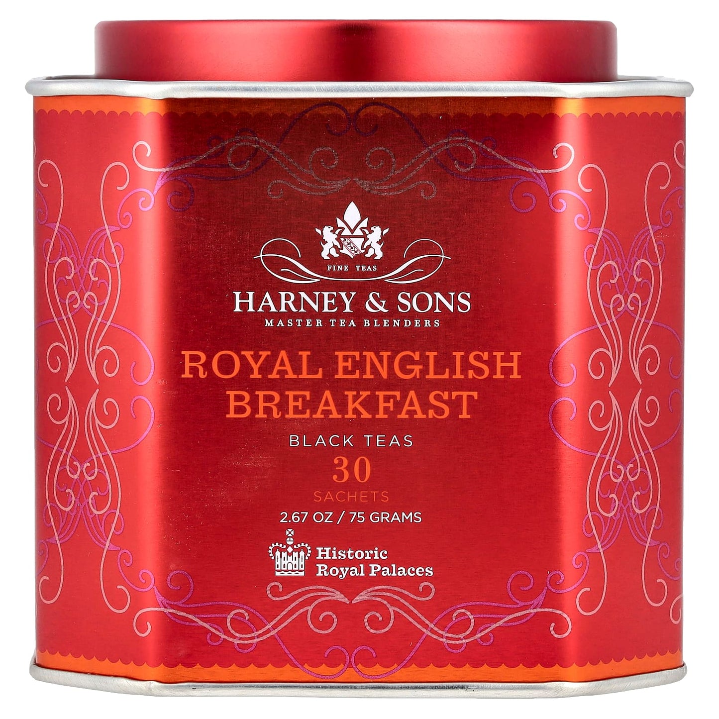 Royal English Breakfast Black Tea Sachets by Harney & Sons, 30 Count - Image 1