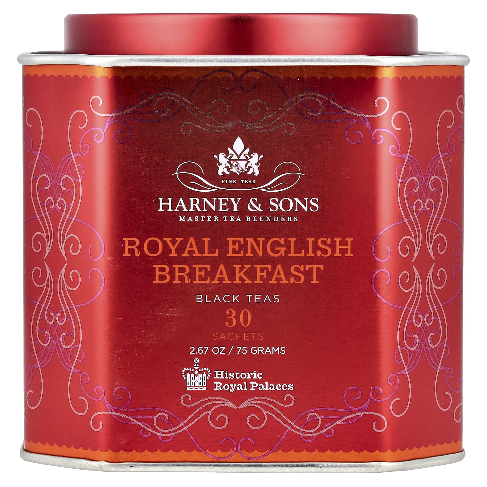 Royal English Breakfast Black Tea Sachets by Harney & Sons, 30 Count - Image 1