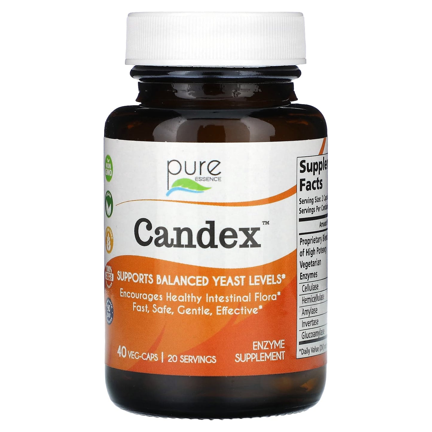Pure Essence, Candex, 40 Veg-Caps - Image 1