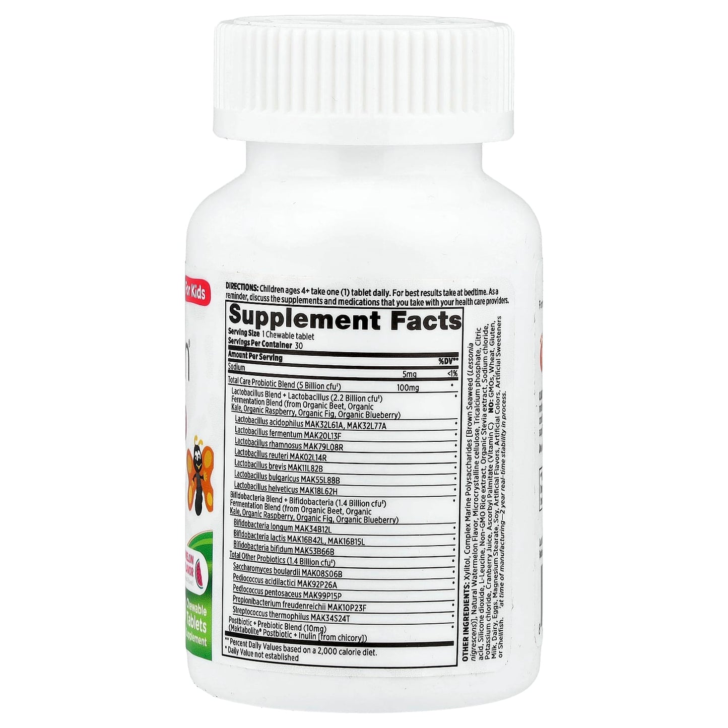 Probulin, For Kids, My Little Bugs™, Total Care Probiotic + Prebiotic & Postbiotic, Watermelon, 30 Chewable Tablets - Image 2