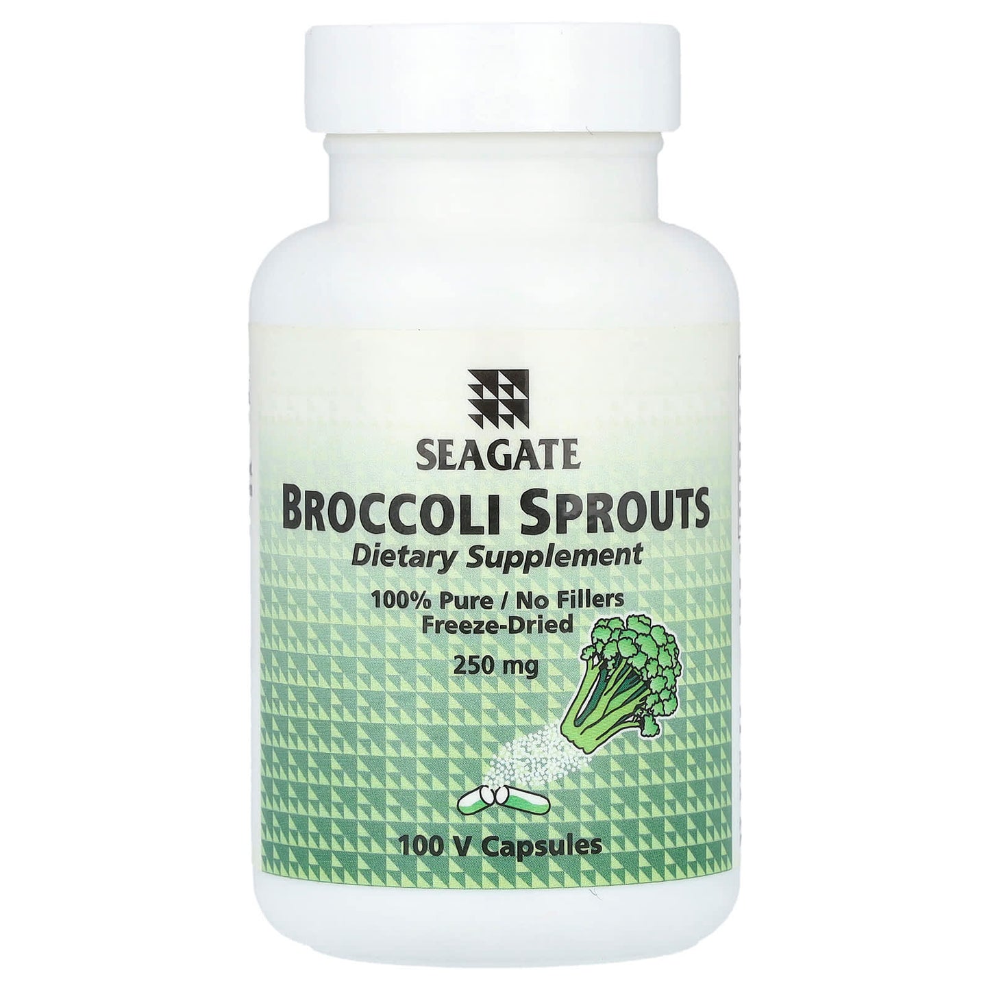 Seagate, Broccoli Sprouts, 250 mg, 100 V Capsules - Image 1