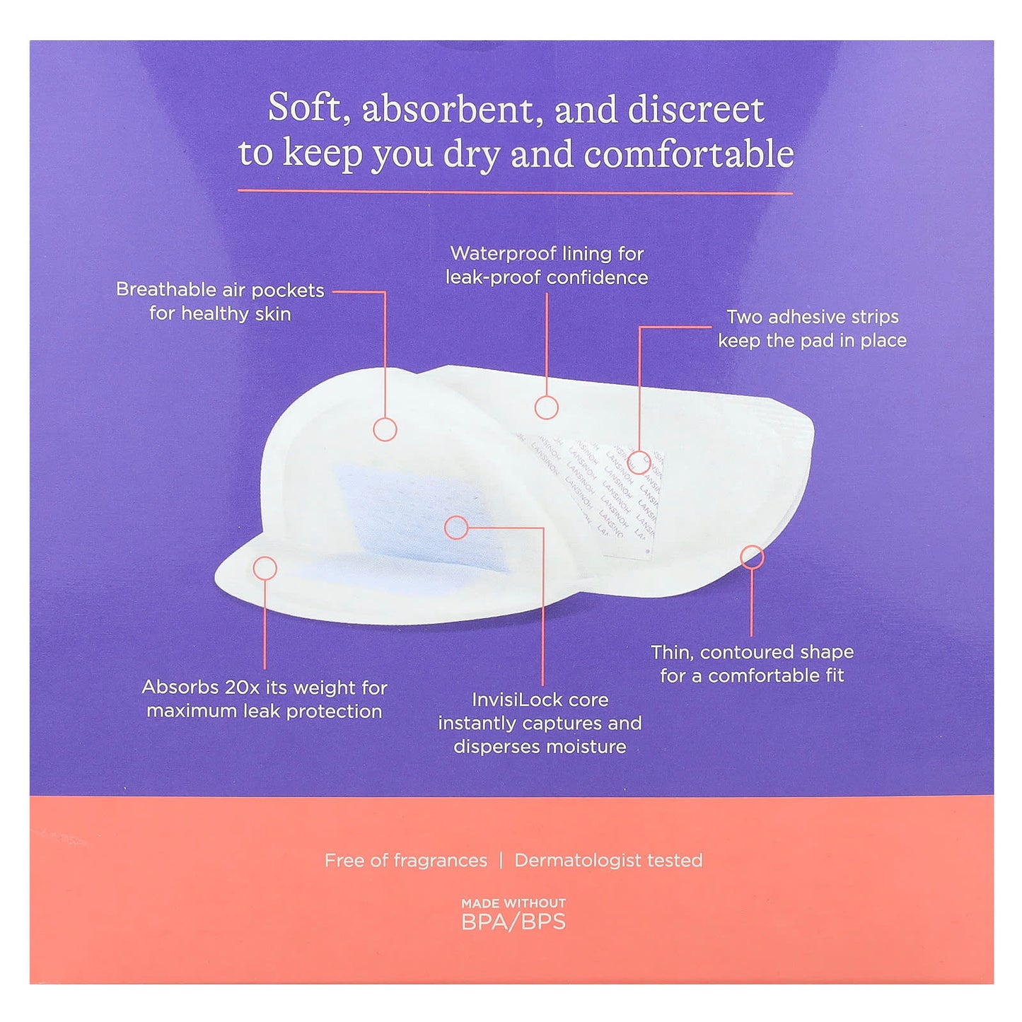 Lansinoh, Stay Dry Nursing Pads, 36 Individually Wrapped Pads - Image 2