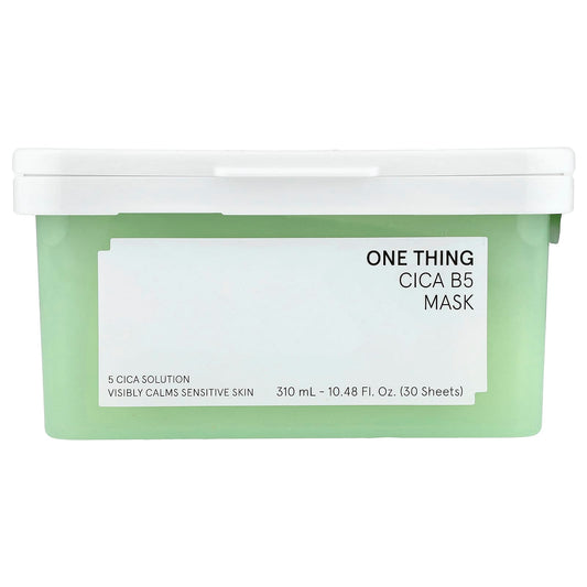 One Thing, Cica B5 Beauty Mask, 30 Sheets, 10.48 fl oz (310 ml) - Image 1