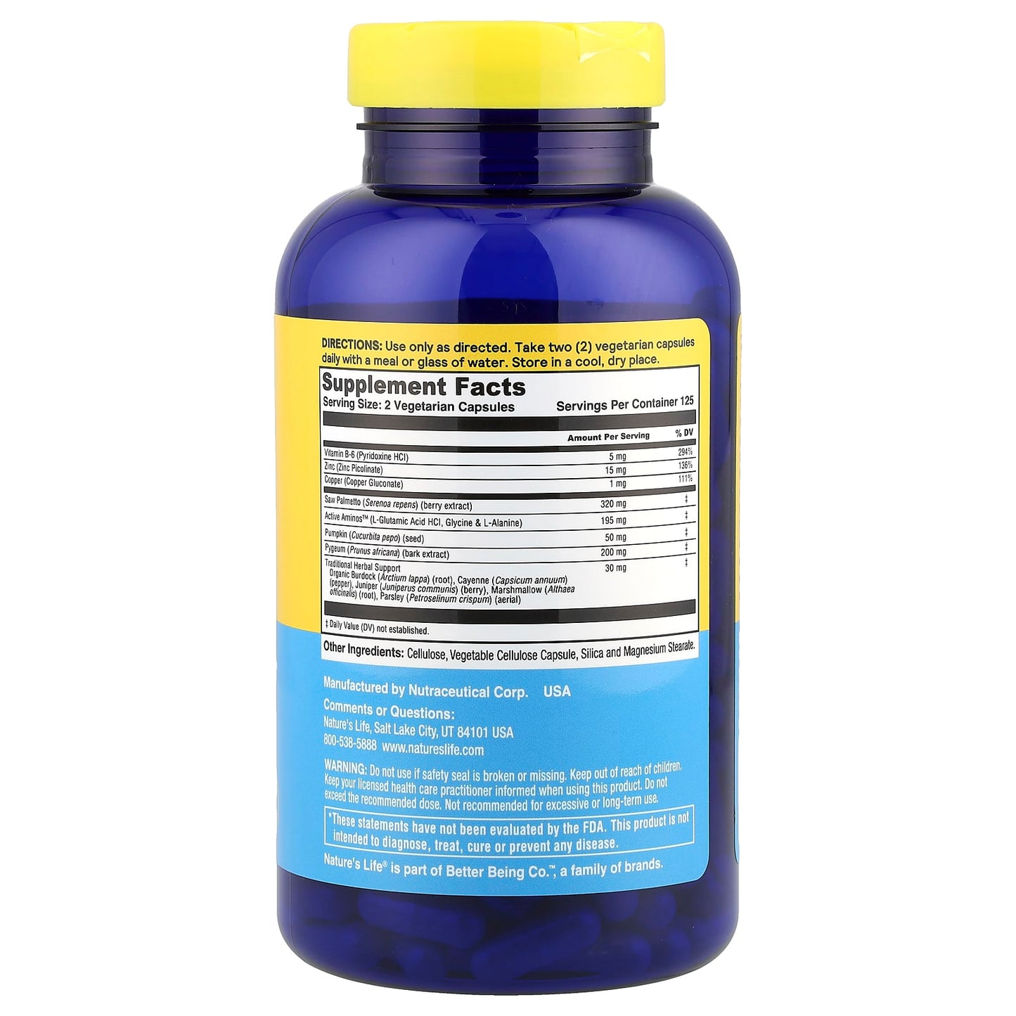 Nature's Life, Prostate Maintain™, 250 Capsules - Image 2