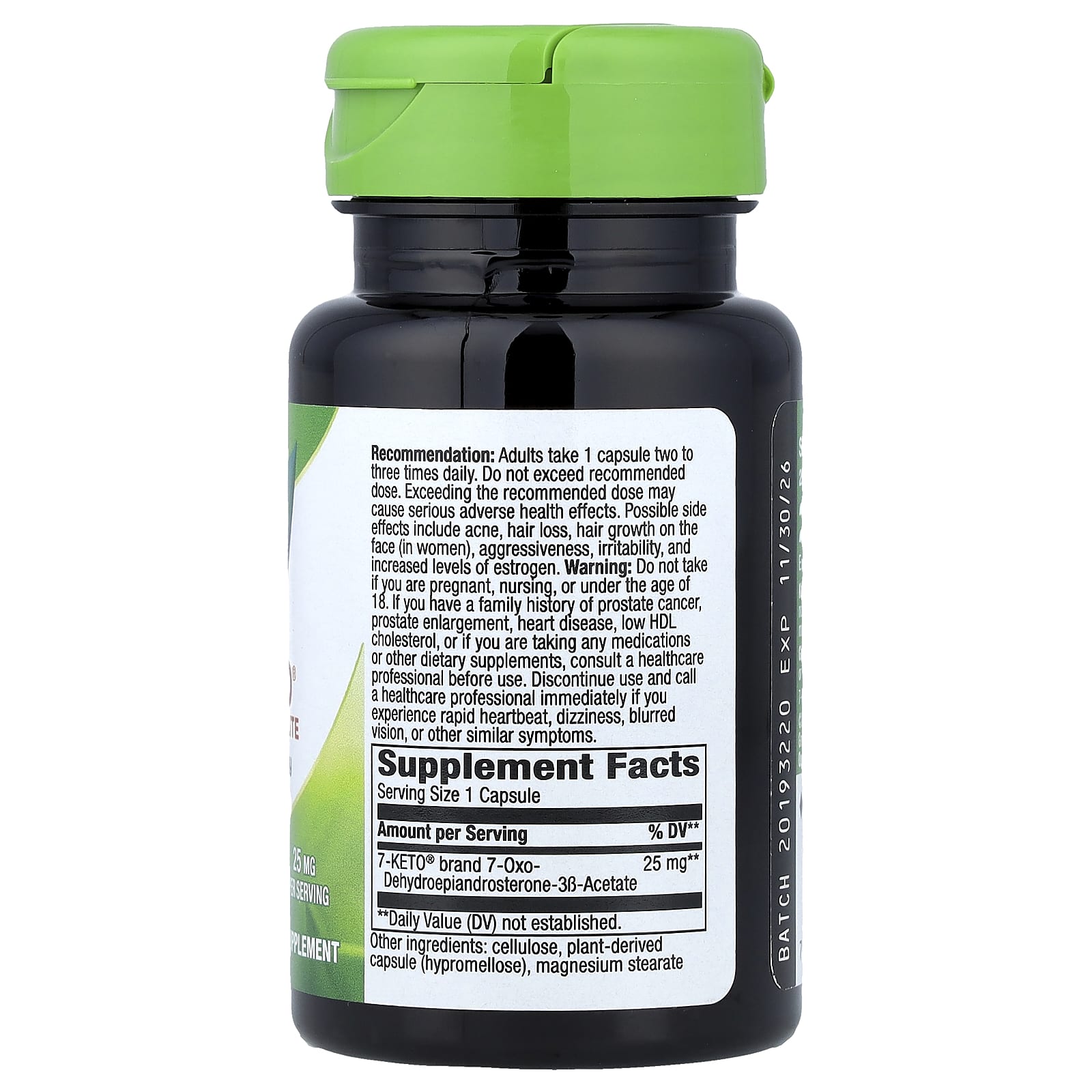 Nature's Way, 7-KETO®, DHEA Metabolite, 25 mg, 60 Capsules - Image 2