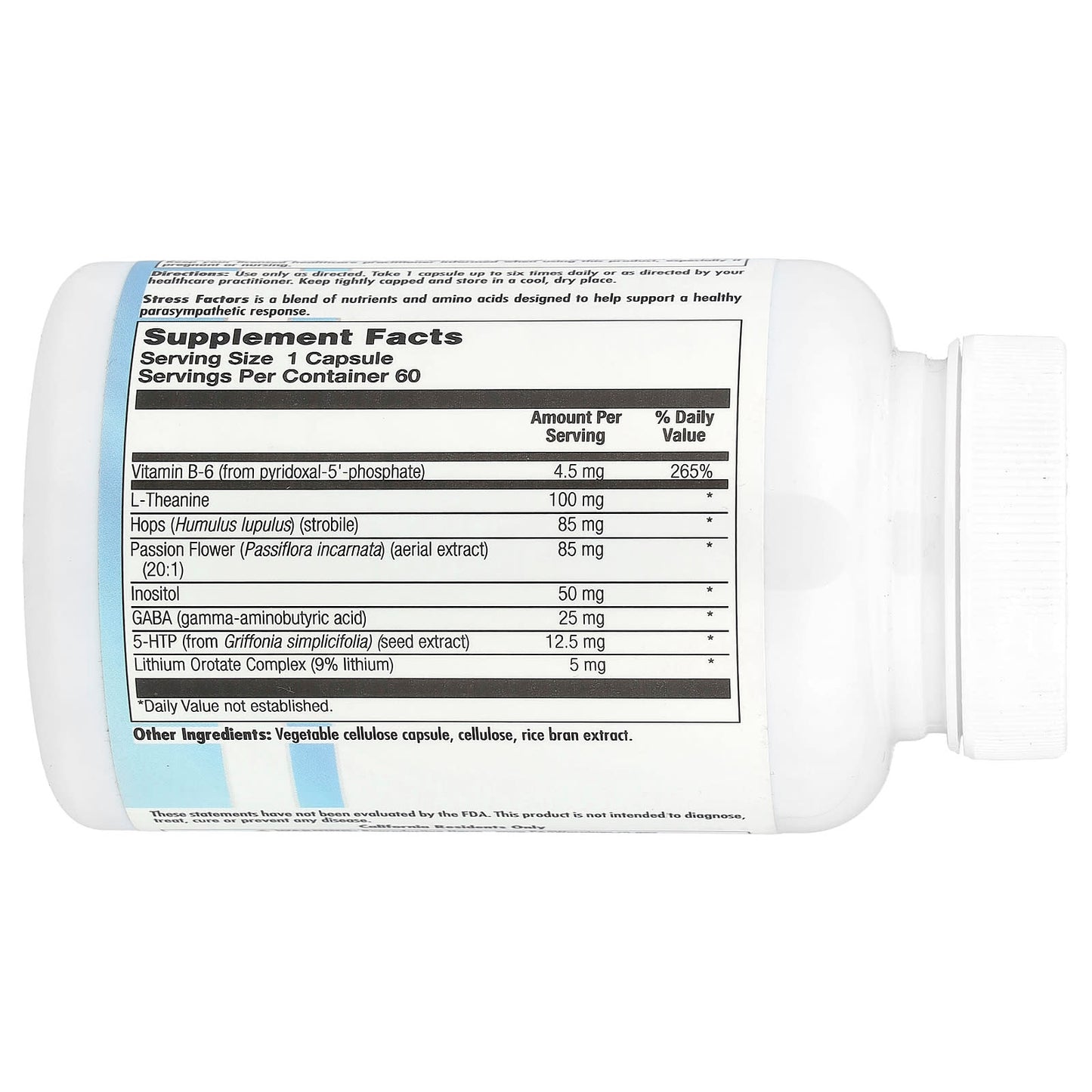 Nutra BioGenesis, Stress Factors, 60 Capsules - Image 2