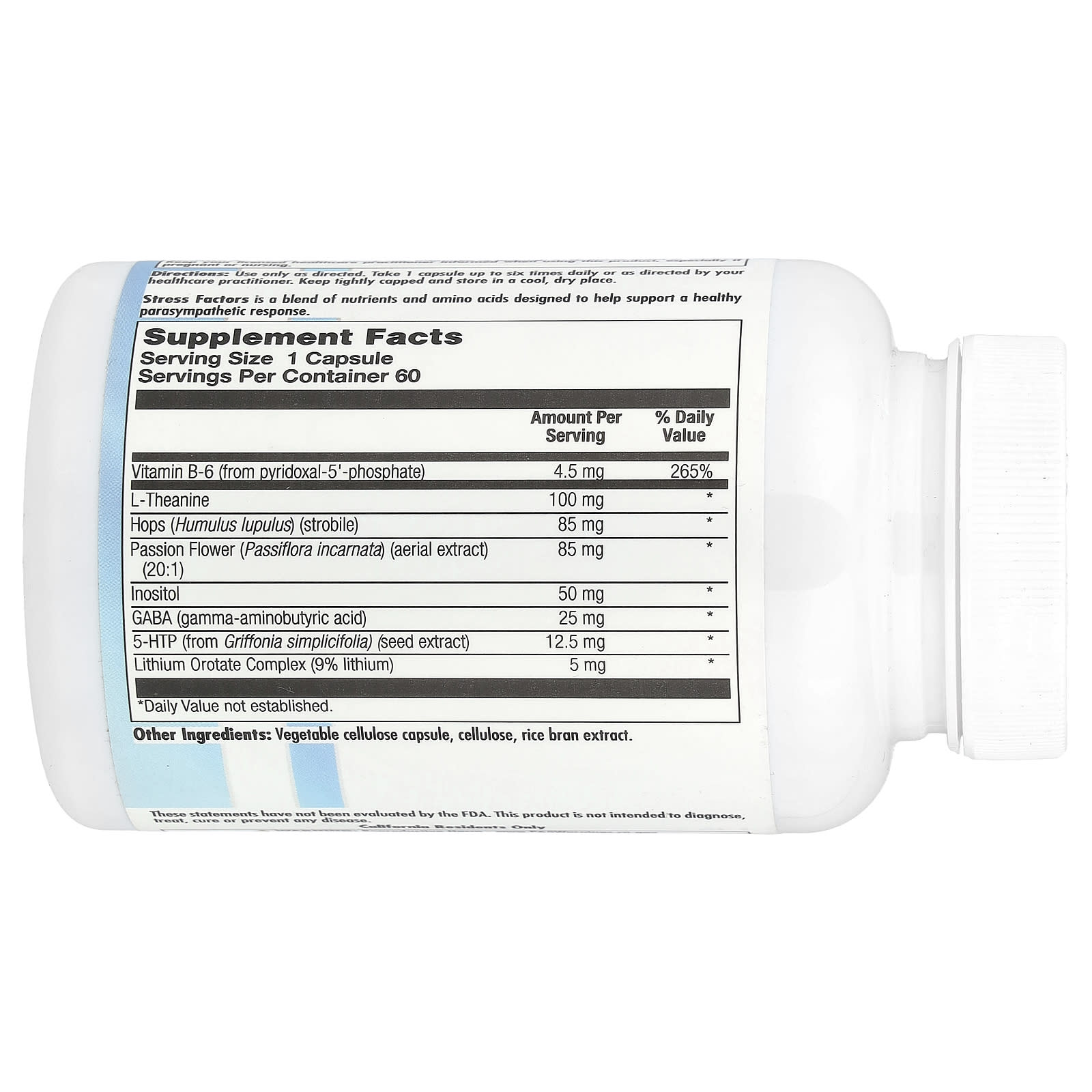 Nutra BioGenesis, Stress Factors, 60 Capsules - Image 2