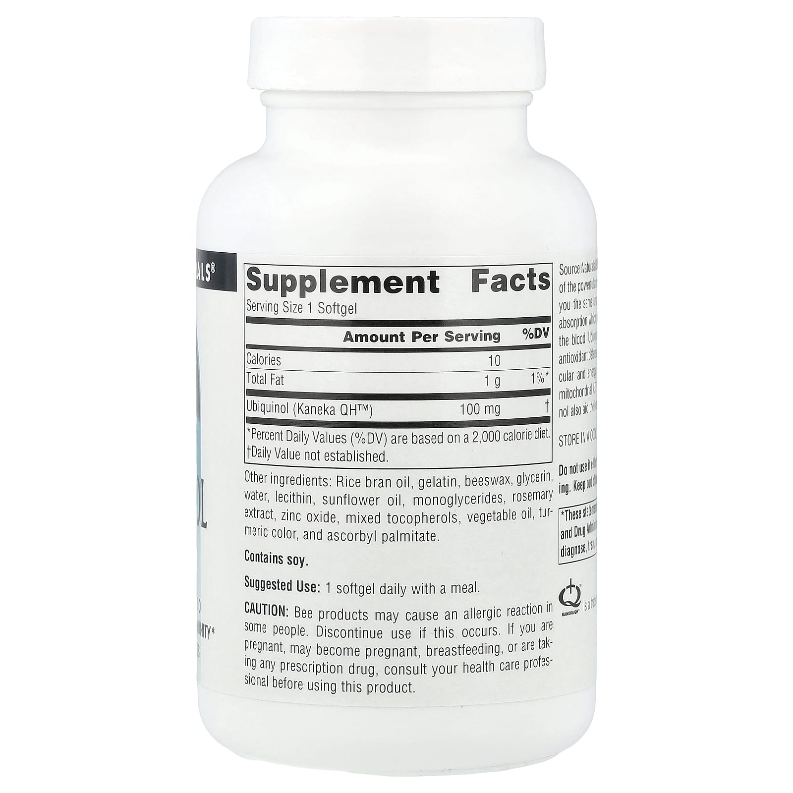 Source Naturals, Ubiquinol CoQH, 100 mg, 90 Softgels - Image 2