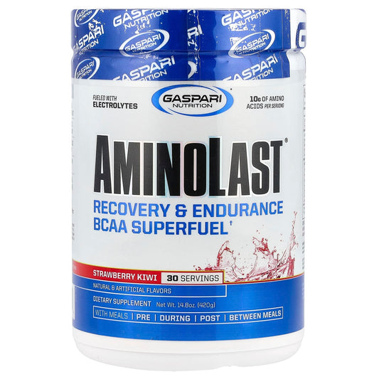 Gaspari Nutrition Aminolast Strawberry Kiwi BCAA Recovery Supplement - Image 1