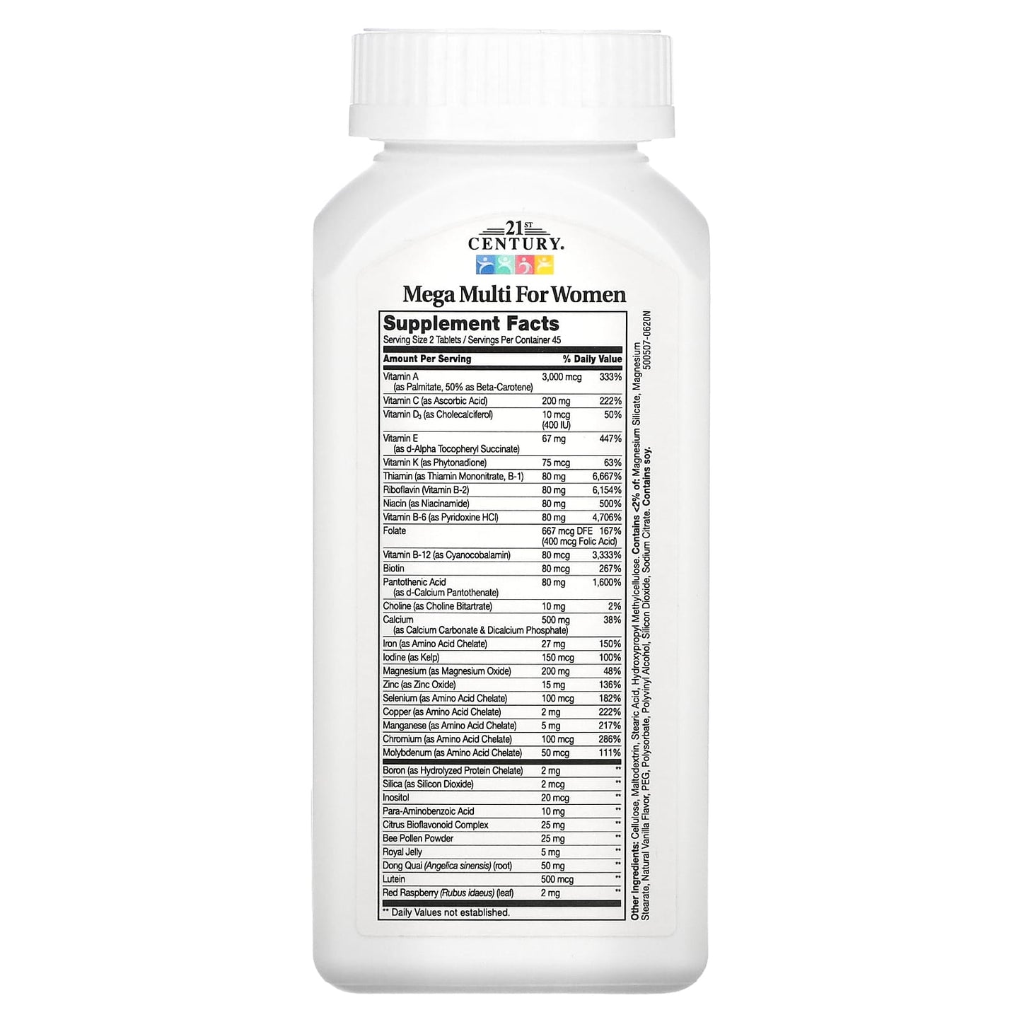 21st Century Mega Multi for Women - 90 Tablets of Nutrient-Rich Support - Image 2