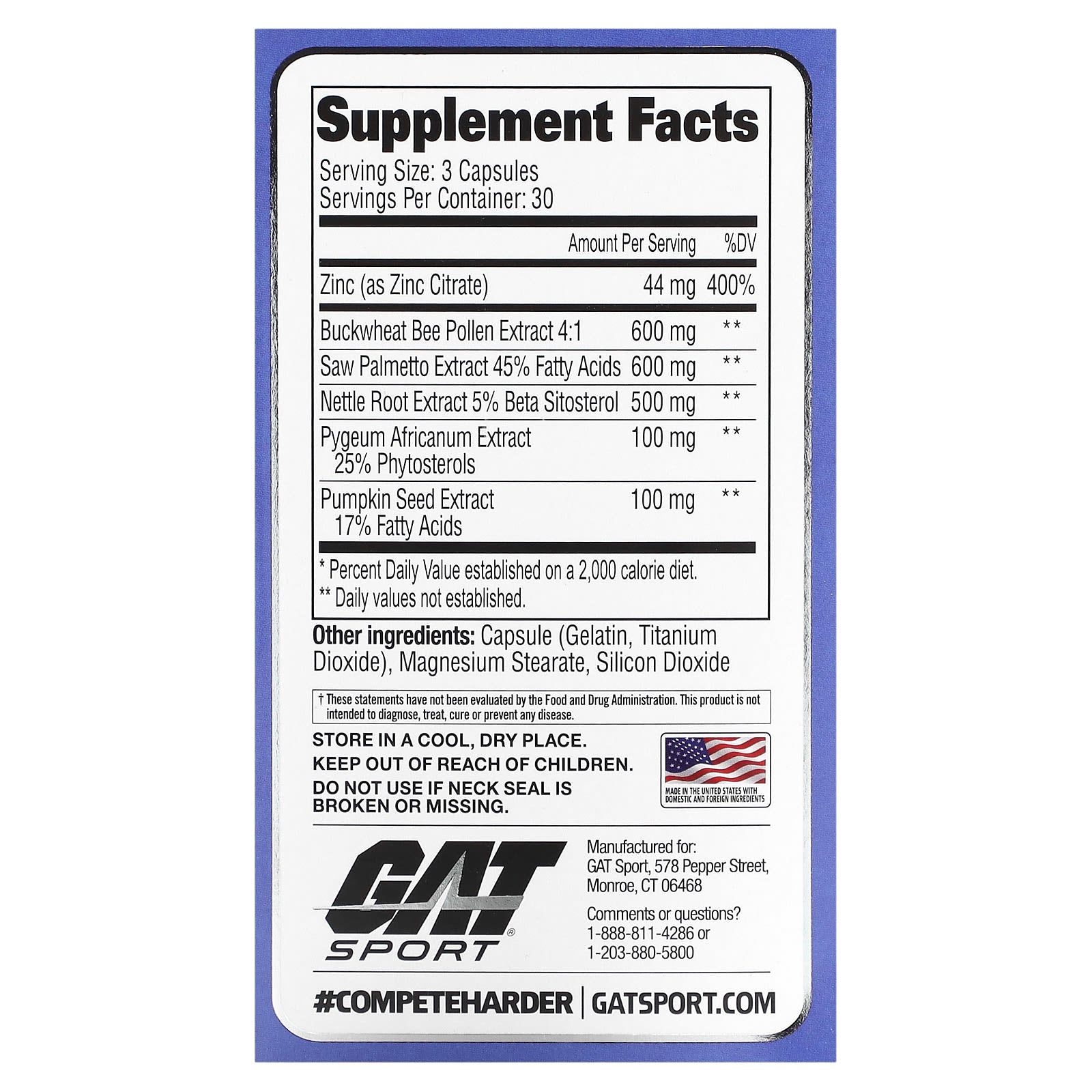 GAT Testrol Prostate Support for Men's Health, 90 Capsules - Image 2