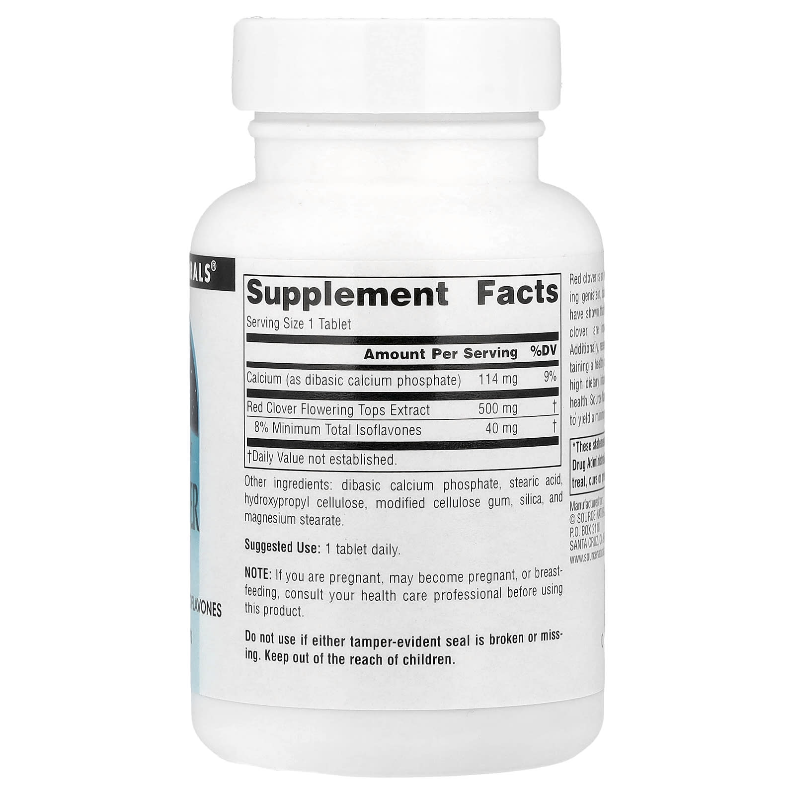 Source Naturals, Red Clover Extract, 60 Tablets - Image 2