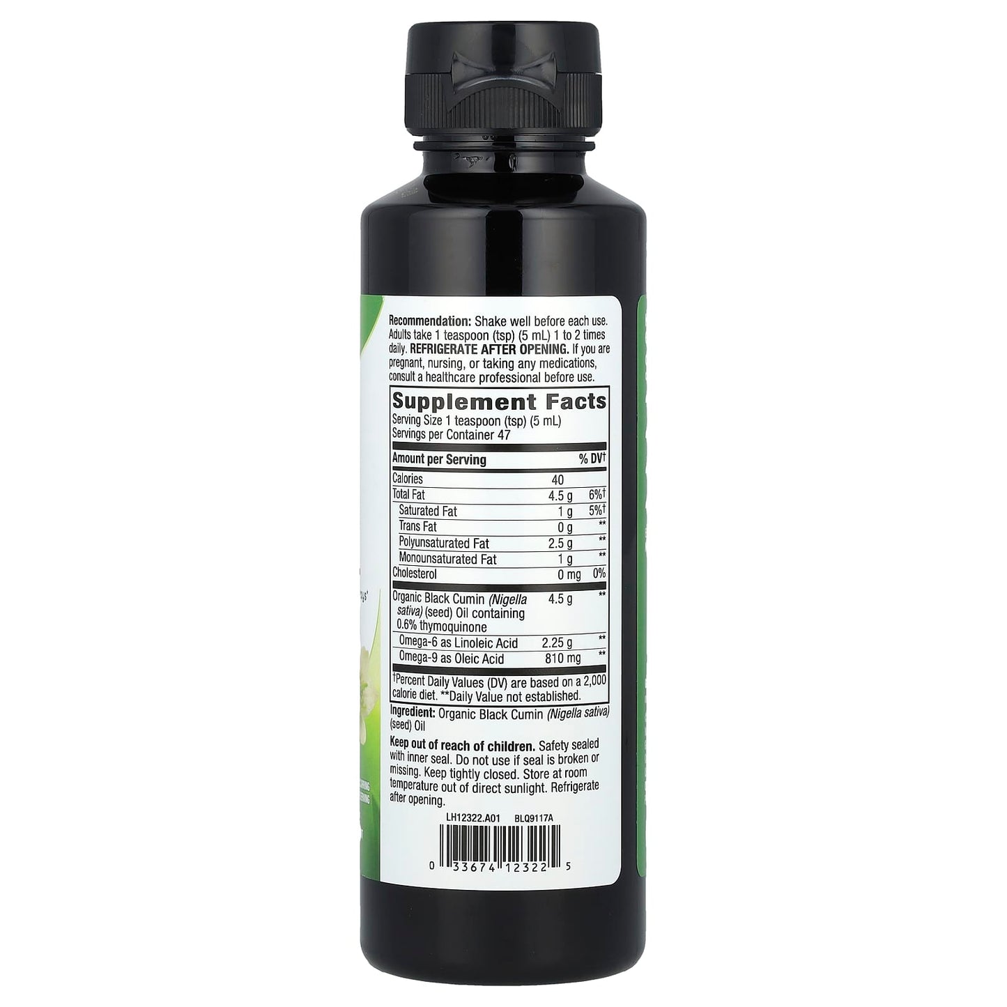Nature's Way, Organic Black Seed Oil, 8 fl oz (236 ml) - Image 2