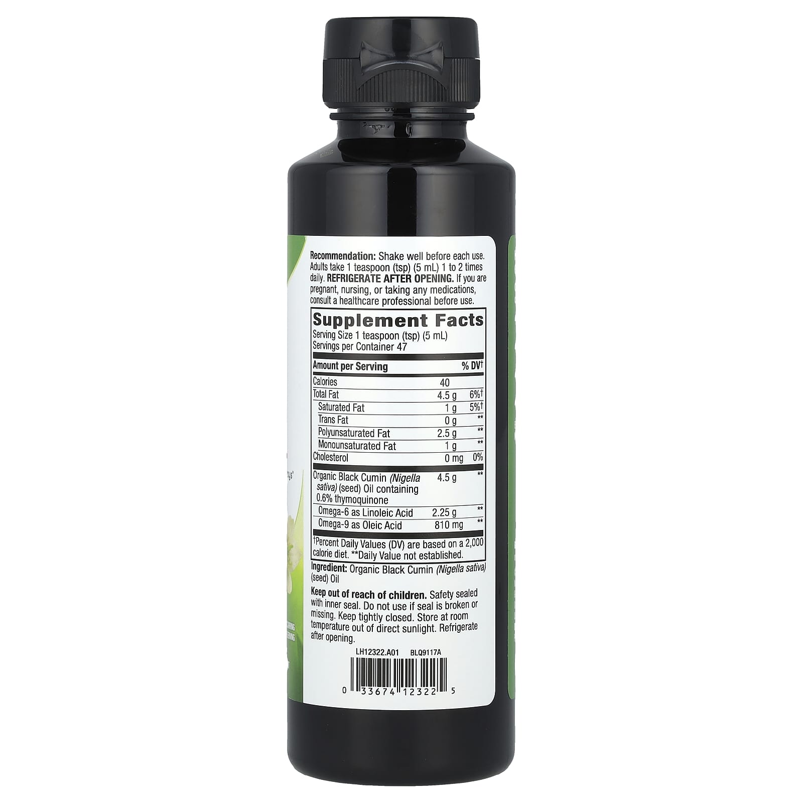 Nature's Way, Organic Black Seed Oil, 8 fl oz (236 ml) - Image 2