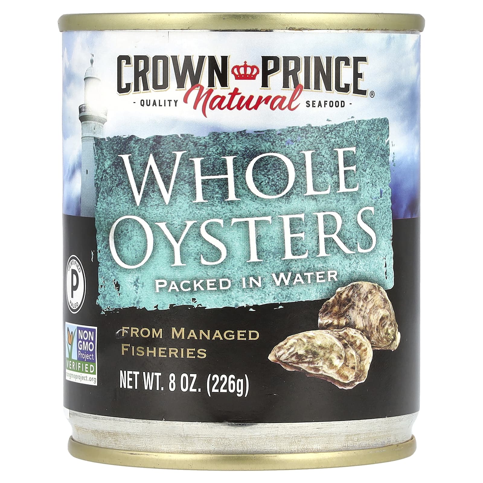 Crown Prince Natural Whole Oysters, Fresh & Ready to Use, 8 oz - Image 1