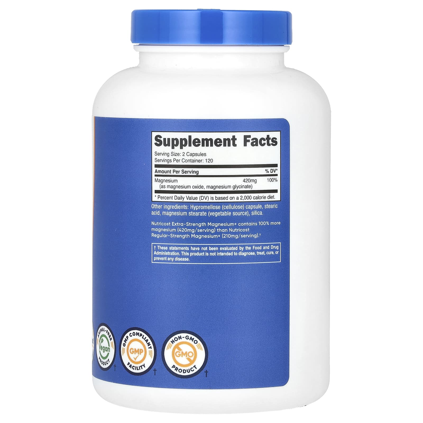 Nutricost, Magnesium+, Extra-Strength, 240 Capsules (210 mg per Capsule) - Image 2
