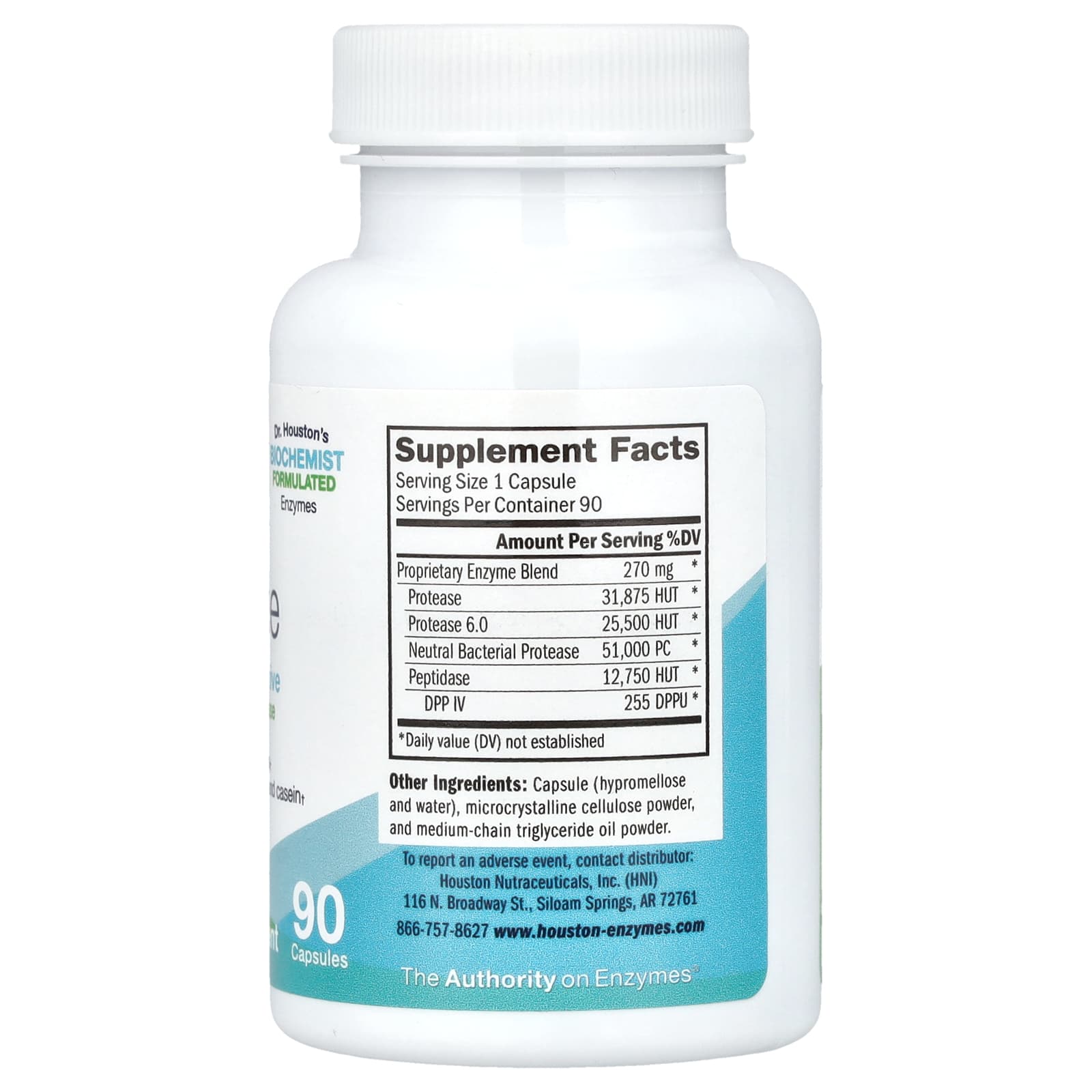 Advanced Digestive Support with Houston Enzymes AFP Peptizyde - 90 Capsules - Image 2