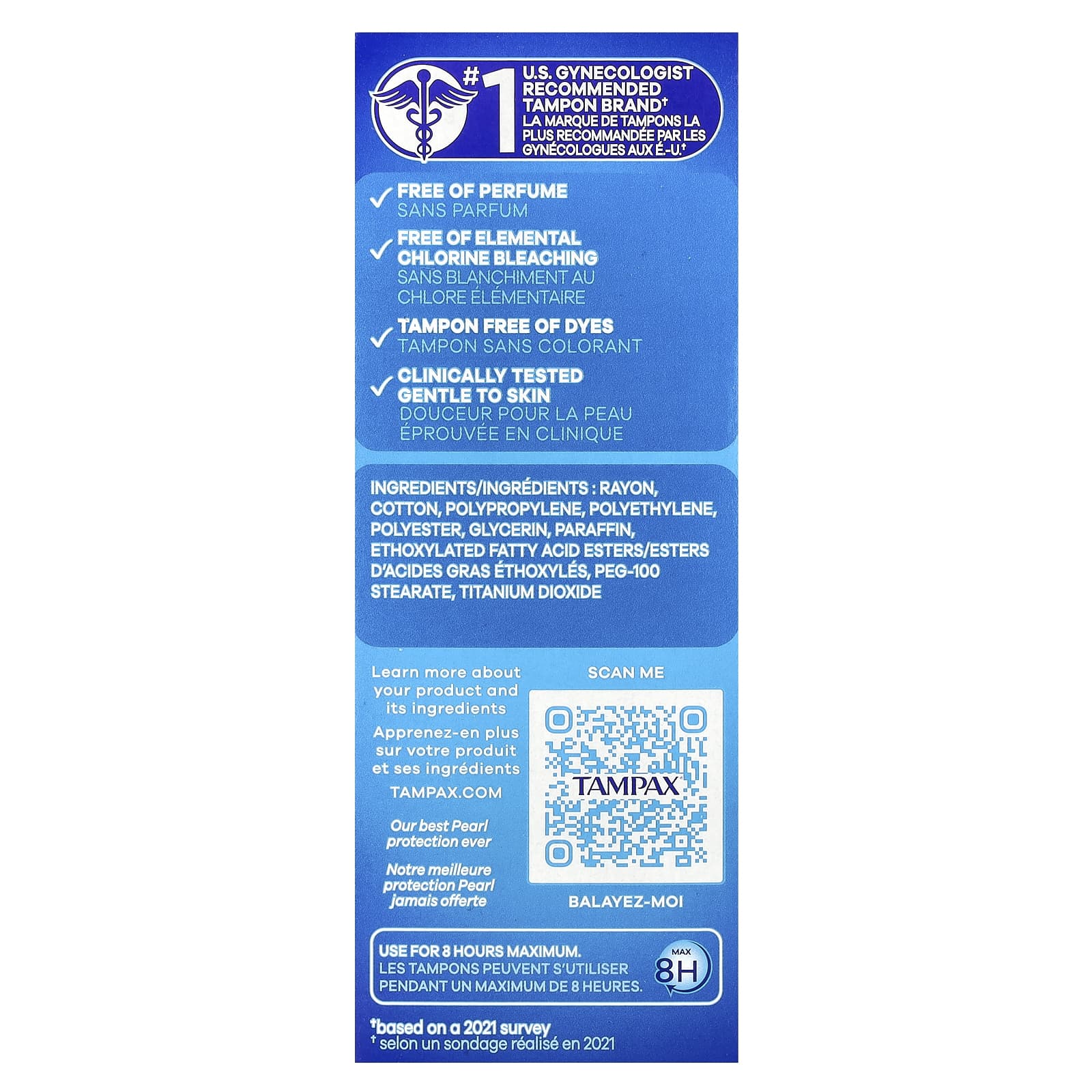 Tampax, Pearl, Light, Unscented, 36 Tampons - Image 2