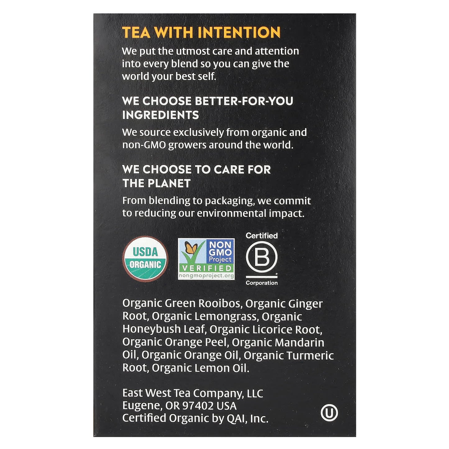 Choice Organic Teas, Herbal Tea, Mandarin Ginger, Caffeine Free, 16 Tea Bags, 1.02 oz (29 g)