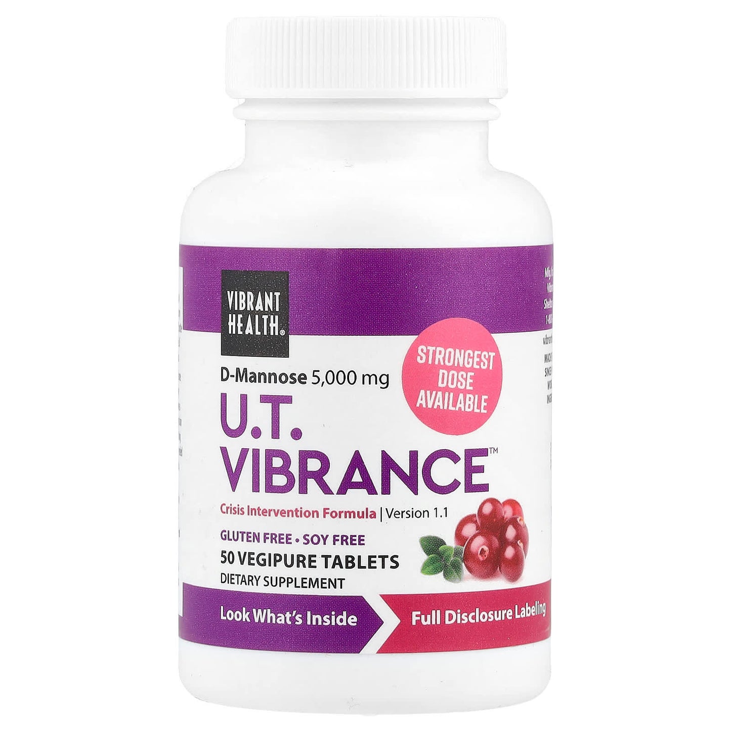 Vibrant Health, U.T. Vibrance™, 50 Vegipure Tablets - Image 1